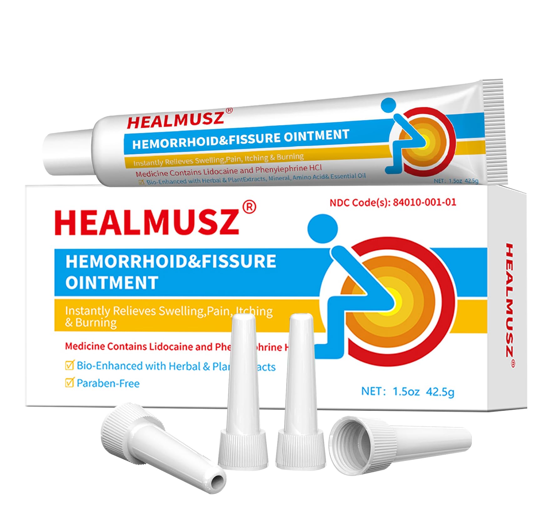 HEALMUSZ Hemorrhoid & Fissure Ointment,with 4% Lidocaine and Phenylephrine HCl,Fast Relief for Pain, Swelling, Discomfort & Itching | 1.5 oz HEALMUSZ buy supplements canada