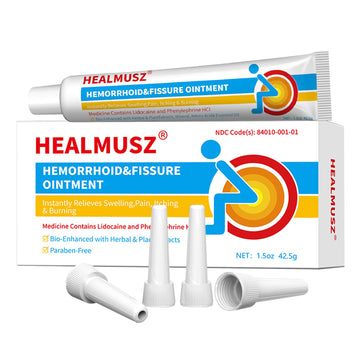 HEALMUSZ Hemorrhoid & Fissure Ointment,with 4% Lidocaine and Phenylephrine HCl,Fast Relief for Pain, Swelling, Discomfort & Itching | 1.5 oz HEALMUSZ buy supplements canada