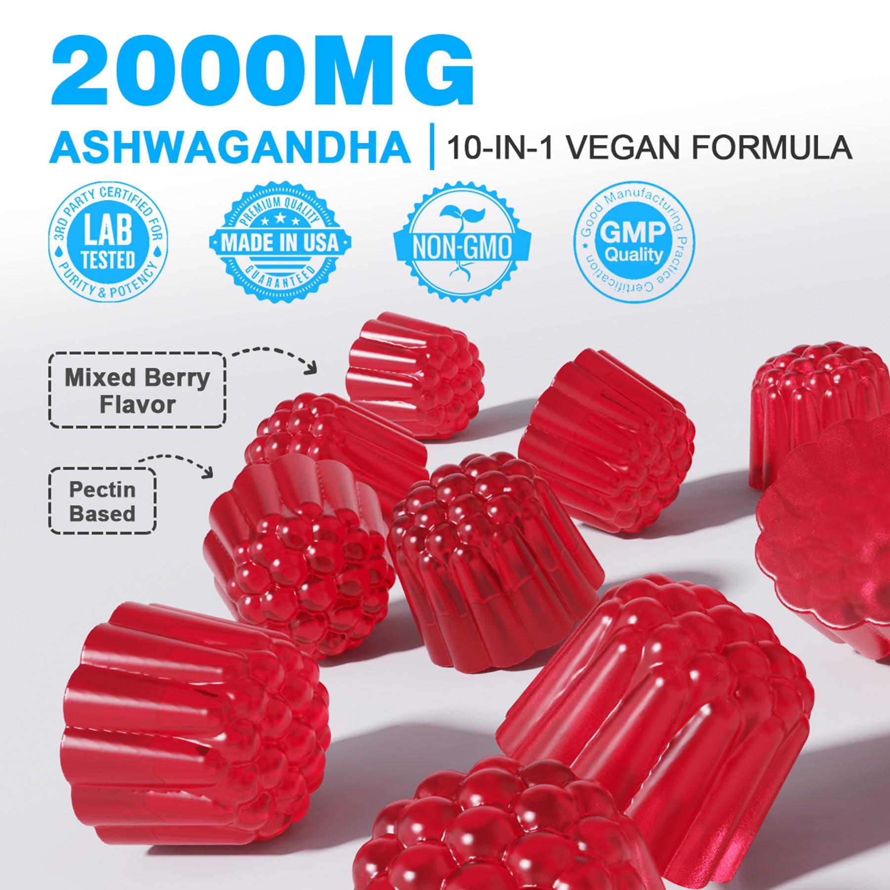 EnvyDeal 2 Pack Ashwagandha Gummies for Immune Support, 2000mg Organic Ashwa EnvyDeal buy supplements canada
