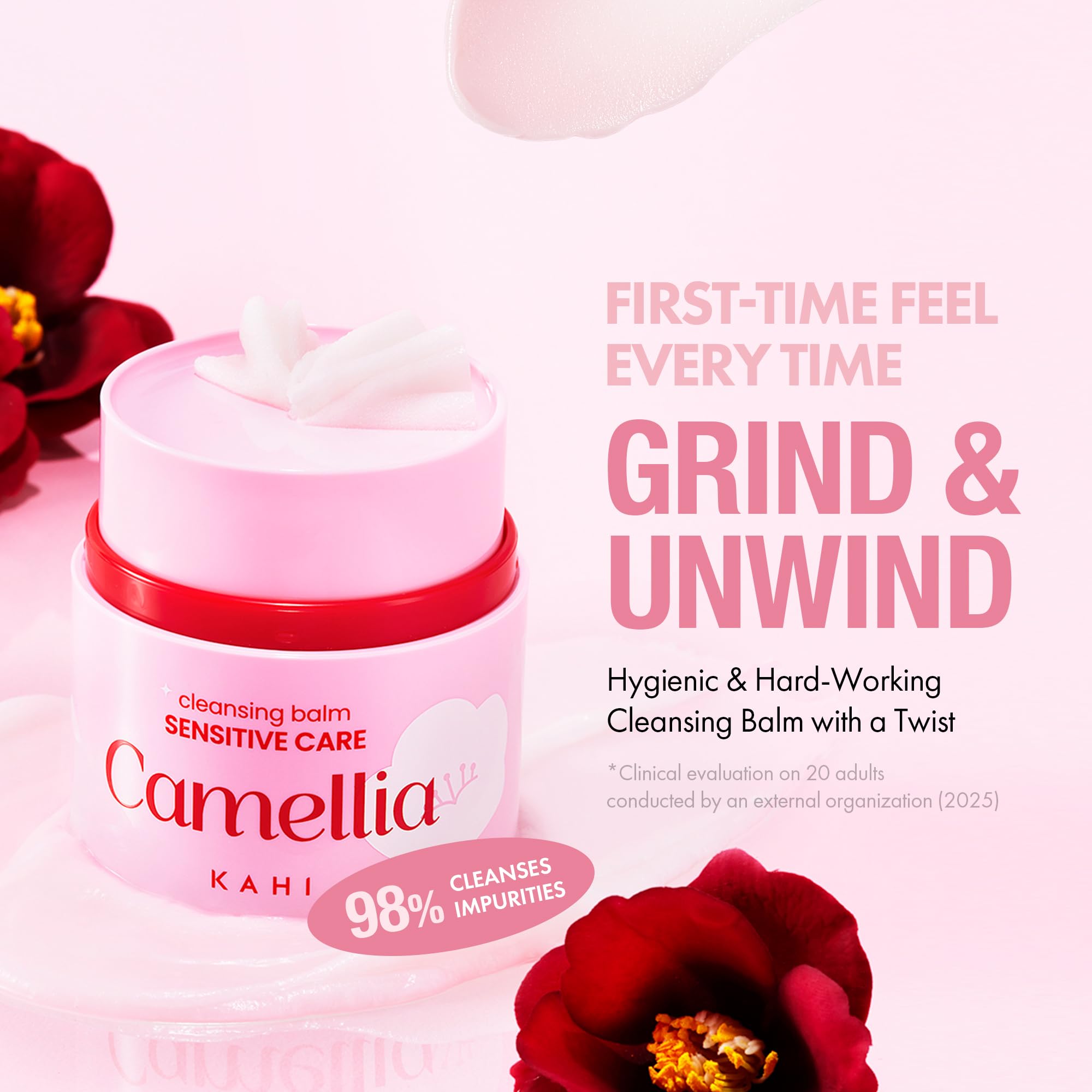 KAHI Cleansing Balm Sensitive Care Camellia - Gentle Makeup Remover Balm with Camellia Seed Oil & Vitamin E - Korean Skincare with Only 10 Ingredients 1.69 oz KAHI buy supplements canada