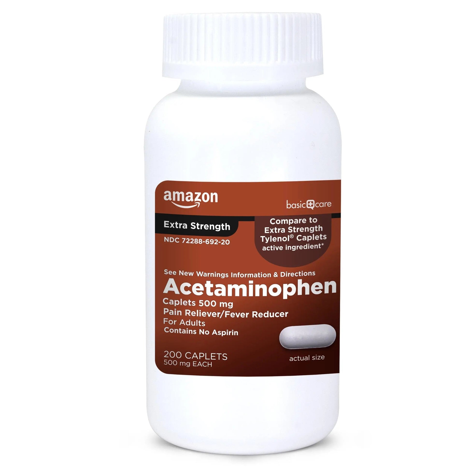 Amazon Basic Care Extra Strength Pain Relief, Acetaminophen Caplets, 500 mg, 200 Count Amazon Basic Care buy supplements canada