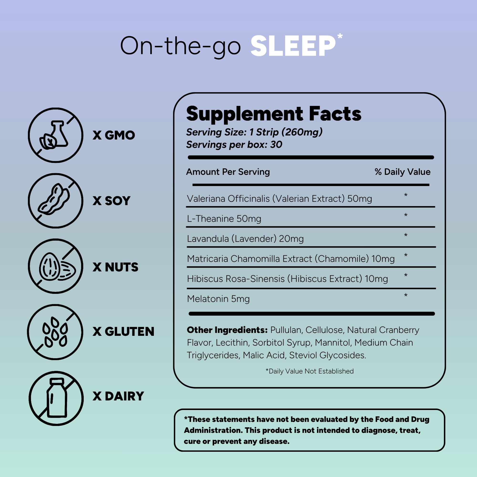 STRIPPIES Dissolvable Sleep Strips – Fast-Acting Melatonin 5mg with L-Theanine, Lavender, Chamomile, Hibiscus & Valerian – Natural Cranberry Flavor – 90 Strips STRIPPIES buy supplements canada