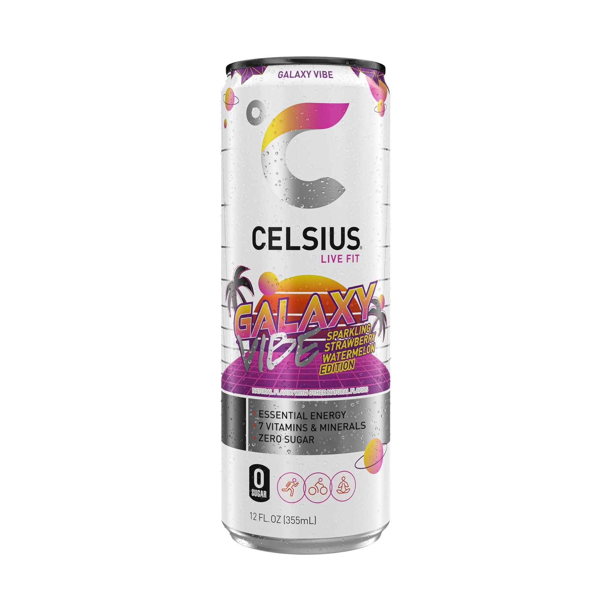 CELSIUS Sparkling Galaxy Vibe, Functional Essential Energy Drink 12 Fl Oz (Pack of 12) CELSIUS buy supplements canada