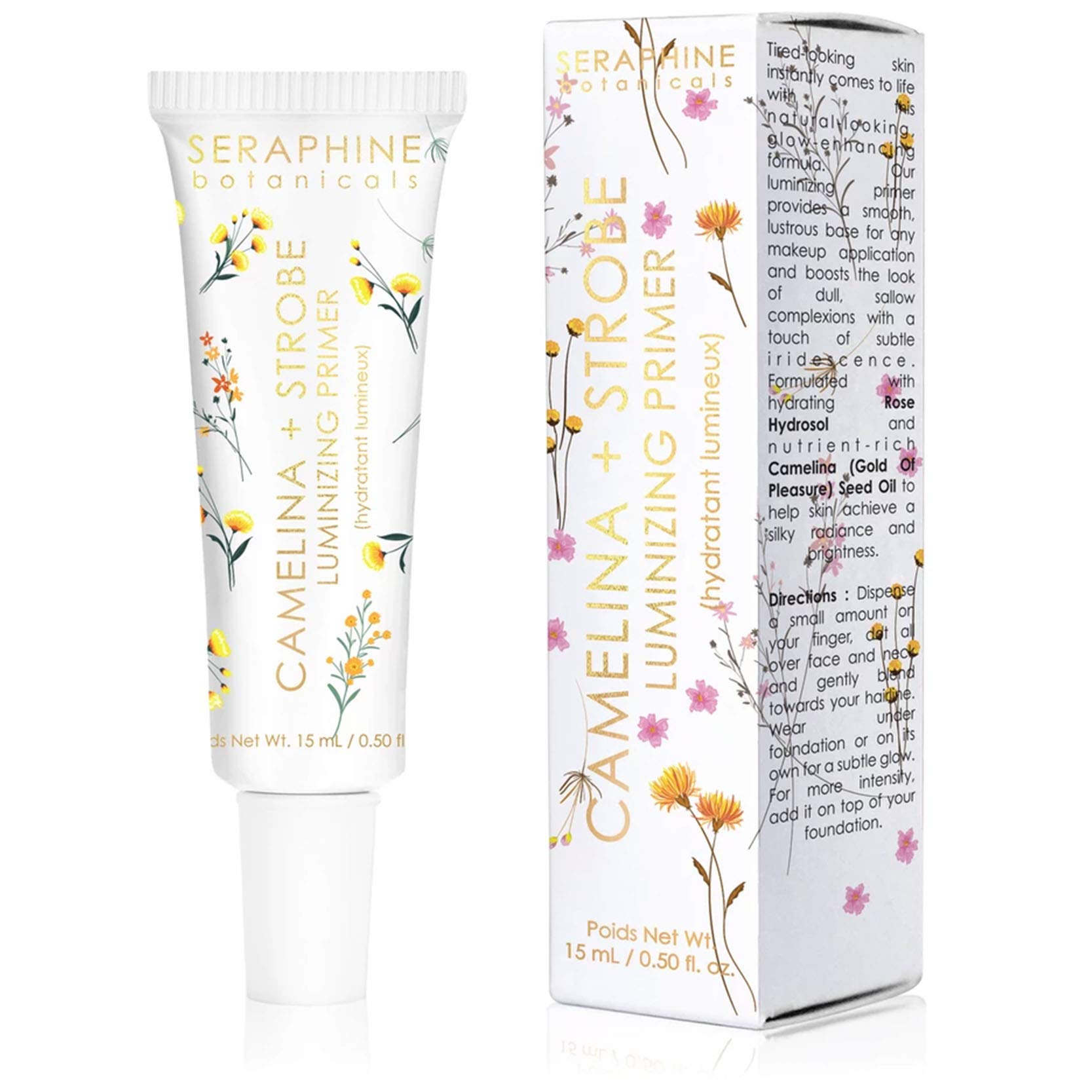 Seraphine Botanicals Camelina + Strobe - Luminizing Primer Glow-Enhancing Formula 15 ml/ 0.50 oz Seraphine Botanicals buy supplements canada
