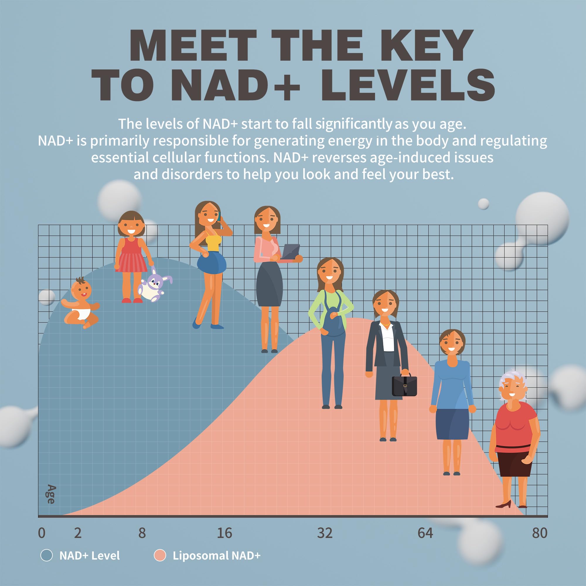 NIUSISE NAD Gummies Sugar Free, NAD+ Supplement with Liposomal Nicotinamide Riboside, Resveratrol, Quercetin, NAD Supplement for Anti-Aging, Energy, Cellular Health, Blueberry Flavor, 60 Gummies NIUSISE buy supplements canada