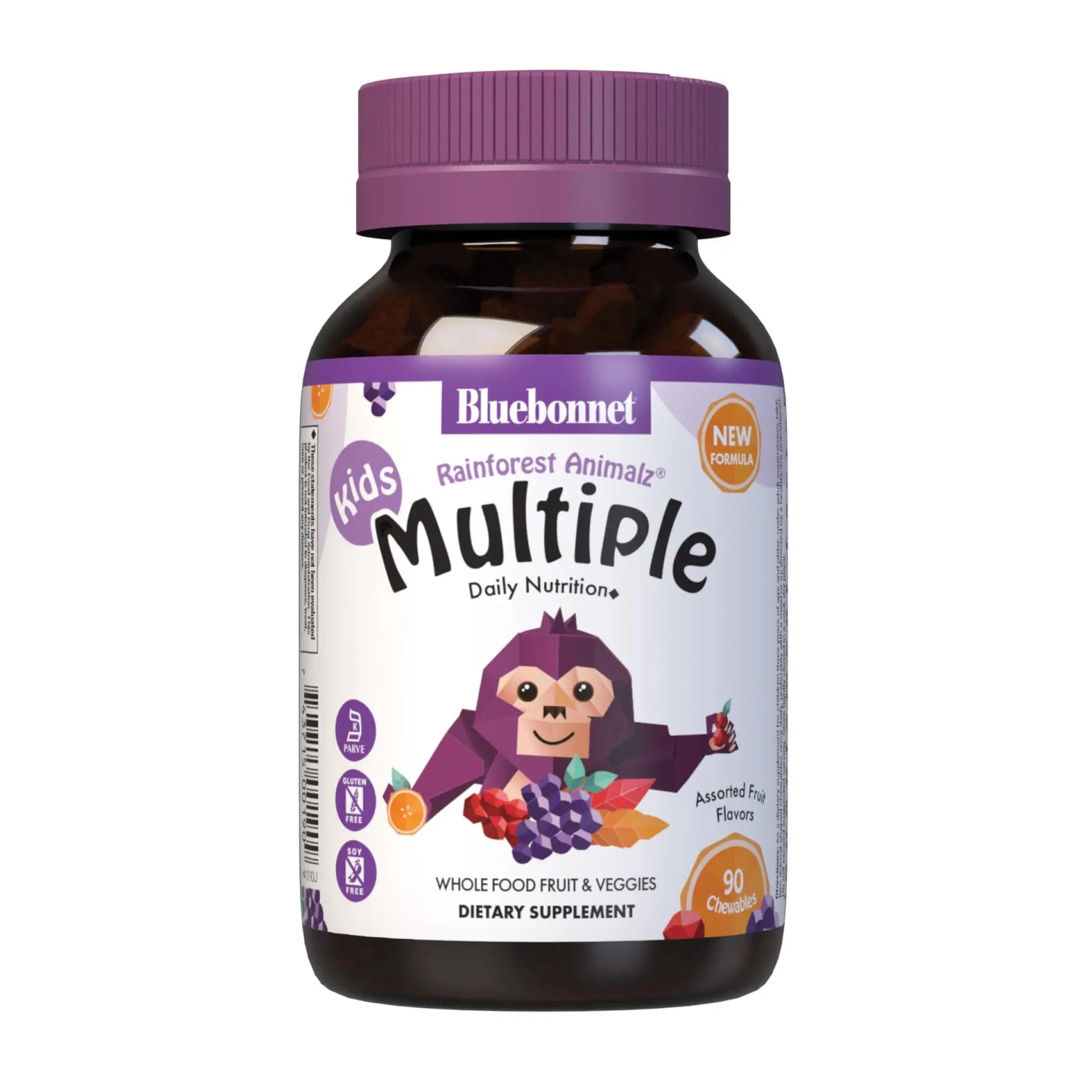 Bluebonnet Nutrition Rainforest Animalz Whole Food Based Multiple Chewable Tablets, Kids Multivitamin & Mineral, Vitamin C, D3, Iron BlueBonnet buy supplements canada