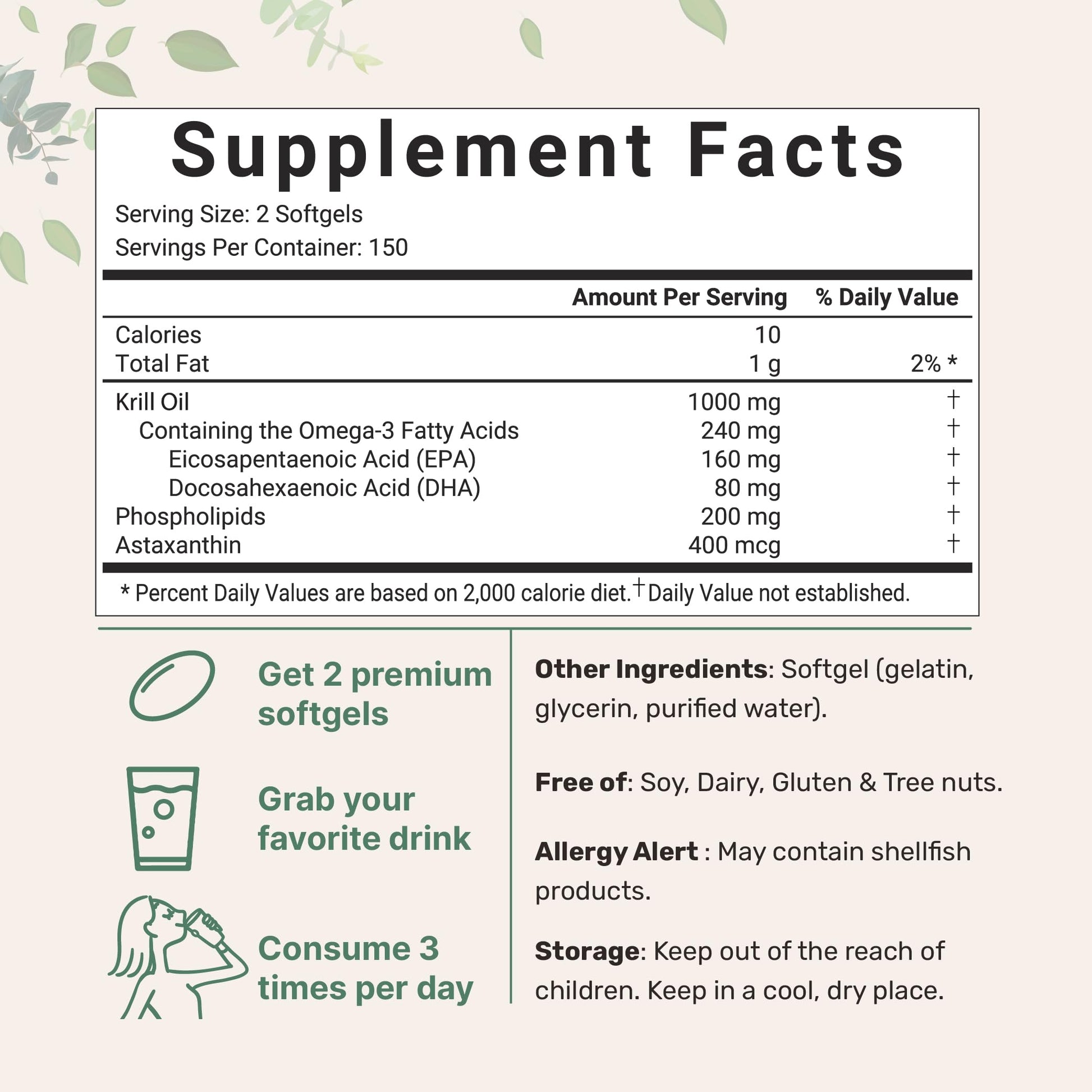 Micro Ingredients Antarctic Krill Oil Supplement, 1000mg Per Serving, 300 Soft-Gels Micro Ingredients buy supplements canada