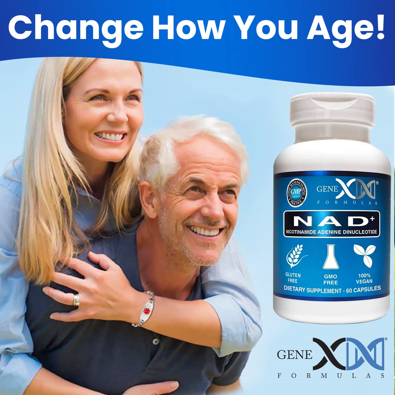 Genex Formulas NAD+ 250mg Serving 60 Capsules Nicotinamide Adenine Dinucleotide (Actual NAD+ Not a Precursor) (1) Genex Formulas buy supplements canada