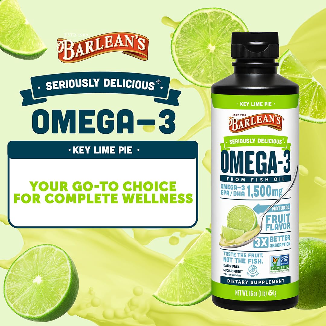 Barlean's Omega 3 Fish Oil Liquid Supplement for Men and Women, 1500mg of EPA and DHA Fatty Acid, Promotes Brain & Heart Health Barlean's buy supplements canada