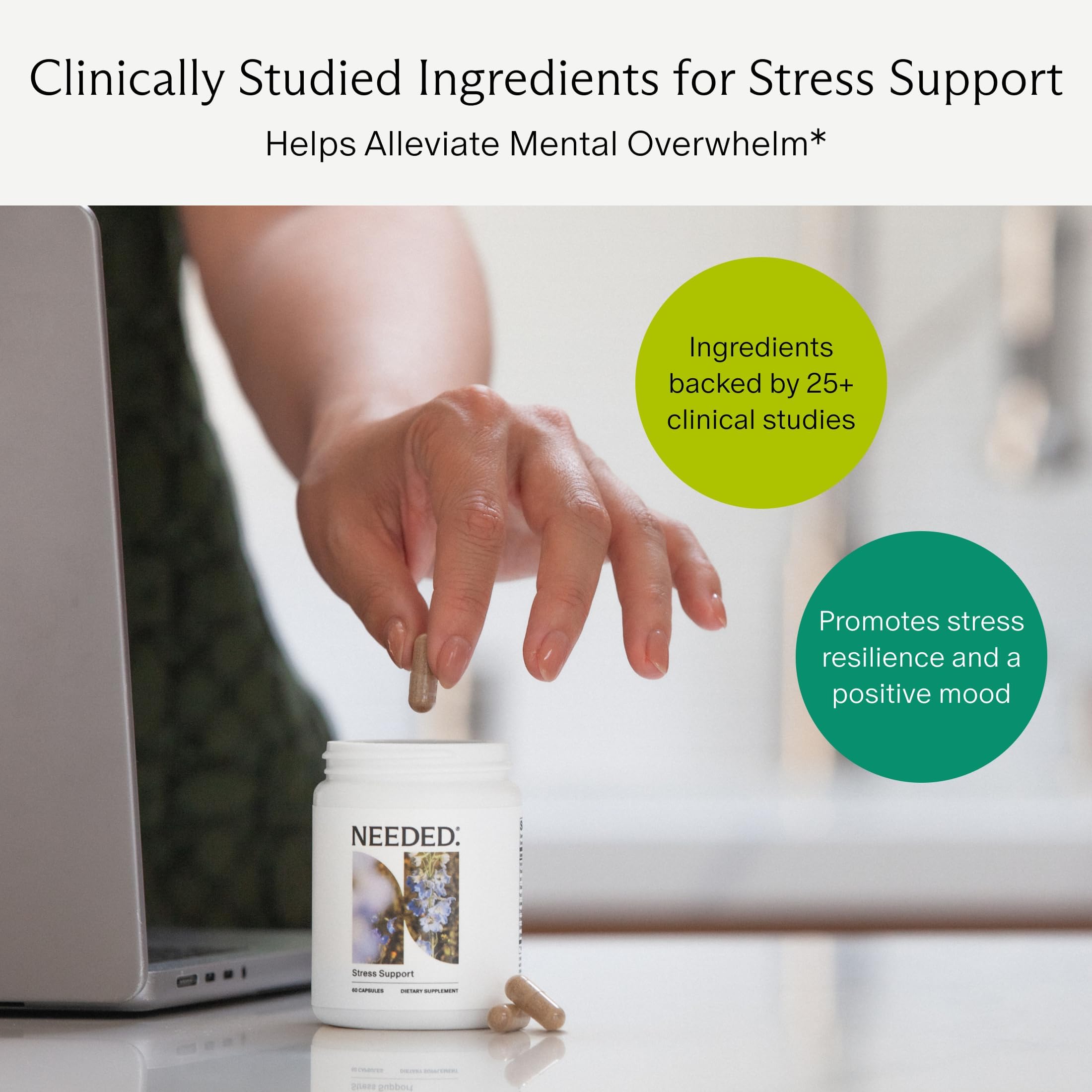 Needed. Stress Support - Herbal Blend Supporting Mood, Energy, and Hormone Balance for Women - Herbal Supplement of Shatavari, Ashwagandha, Rhodiola - Non-GMO - 30 Day Supply - 120 Capsules Needed. buy supplements canada