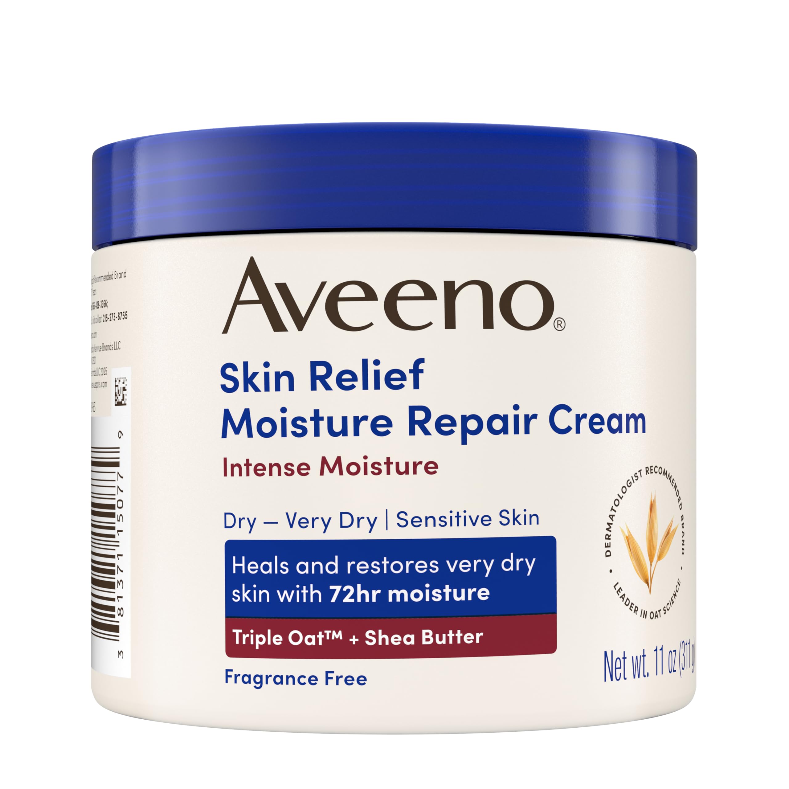 Aveeno Skin Relief Intense Moisture Repair Body Cream with Triple Oat & Shea Butter Formula, Helps Heal, Repair & Restore Very Dry Skin Aveeno buy supplements canada