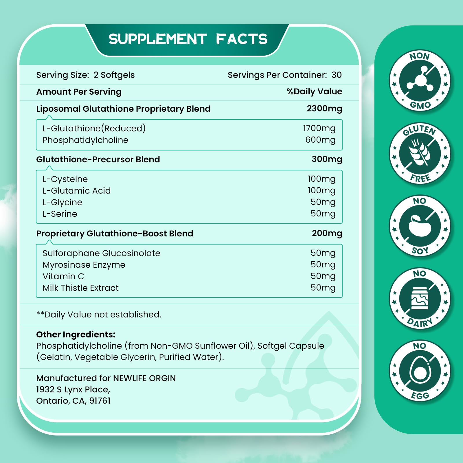 inGreens 2800 MG Liposomal Glutathione Supplement, Detoxifying & Immune, Aging Defense, Energy, Glutathione Unique Formulation Reduced inGreens buy supplements canada