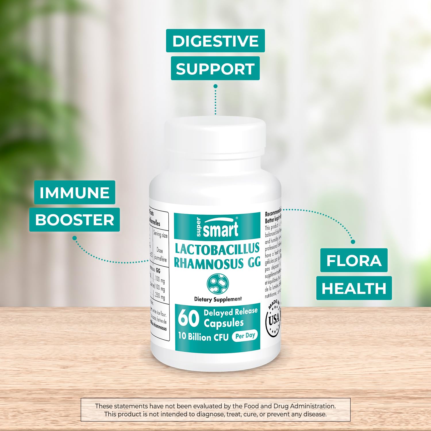 Supersmart - Lactobacillus Rhamnosus GG 10 Billion CFU per Day (LGG Probiotic Supersmart buy supplements canada