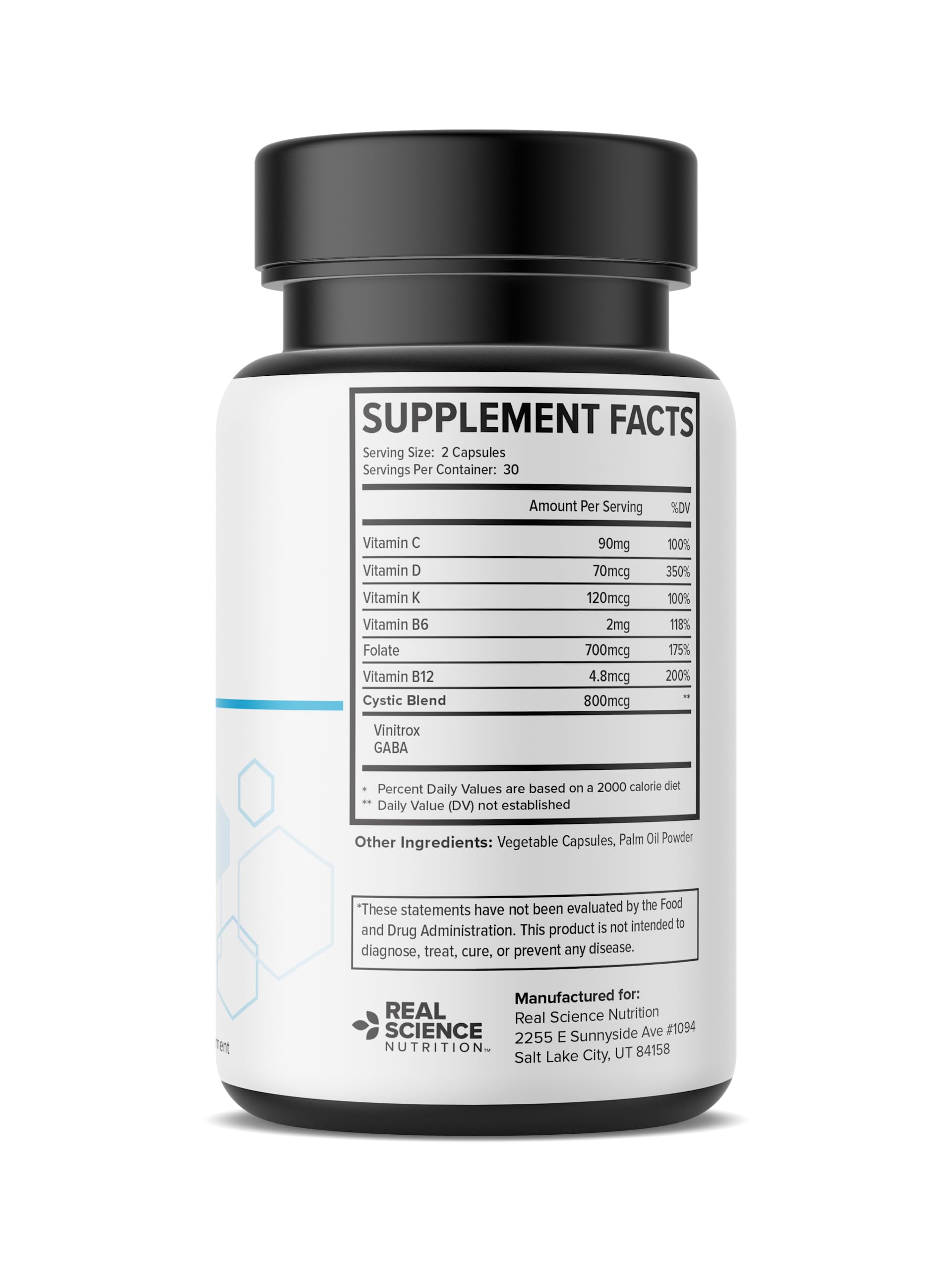 Real Science Cystic Miracle - Lung Support Supplement for Breathing Support and Mucus Clearance – with Vinitrox & GABA to Help Clear Lungs and Aid Respiratory Health, Made in USA, 60 Caps Real Science Nutrition buy supplements canada