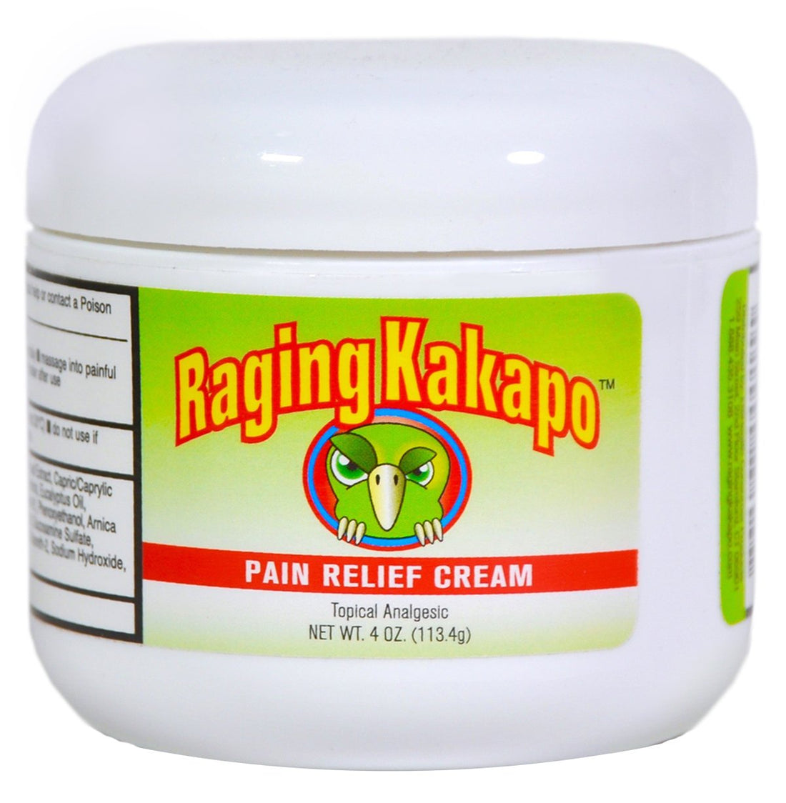 Raging Kakapo Pain Relief Cream - Sore Muscles, Joint Pain & Aches - Odor Free, Non-Greasy Pain Cream - Histamine Dihydrochloride, Capsaicin, Emu Oil & More - 4 oz. Jar Raging Kakapo buy supplements canada