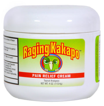 Raging Kakapo Pain Relief Cream - Sore Muscles, Joint Pain & Aches - Odor Free, Non-Greasy Pain Cream - Histamine Dihydrochloride, Capsaicin, Emu Oil & More - 4 oz. Jar Raging Kakapo buy supplements canada