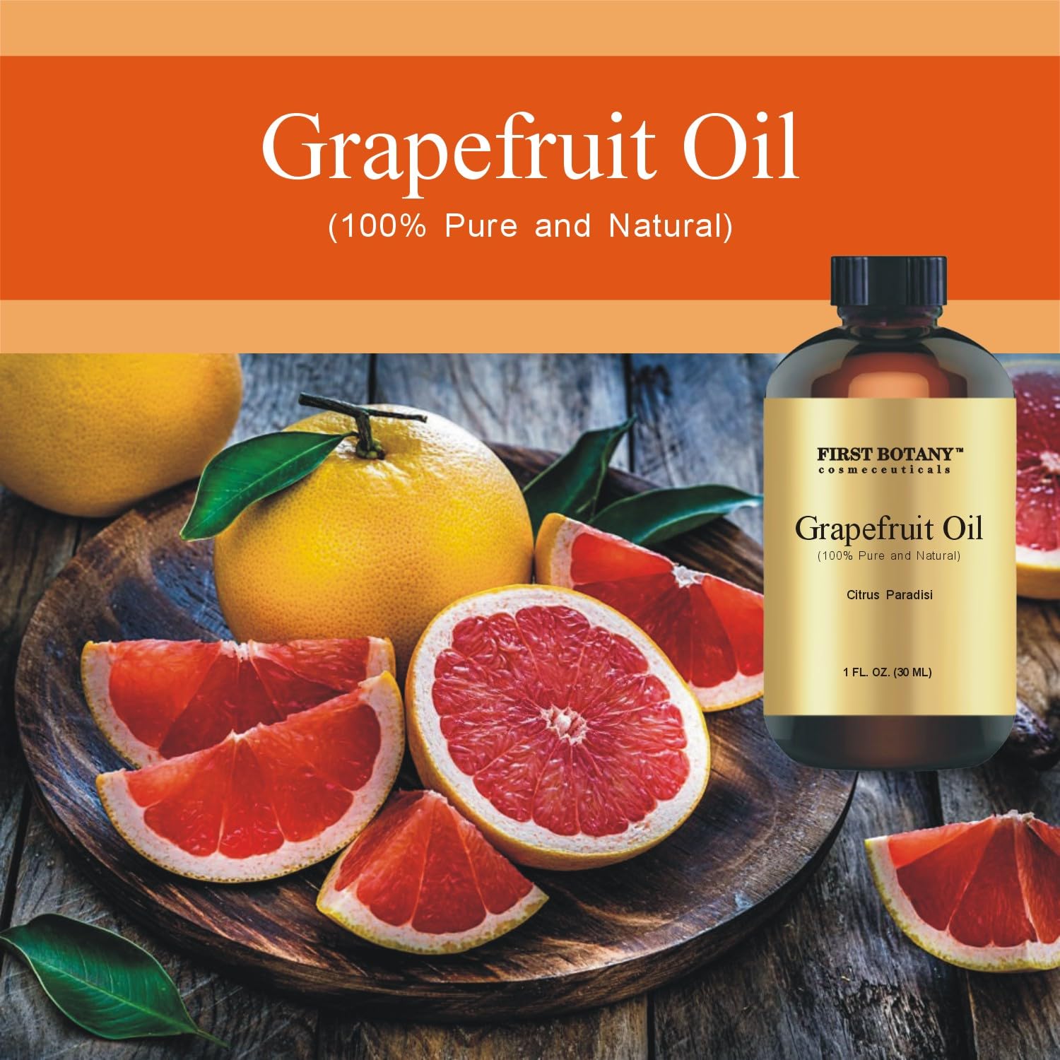 100% Pure Essential Oil - Premium Oil for Aromatherapy, Massage, Topical & Household Uses - 1 fl oz (Grapefruit) First Botany buy supplements canada