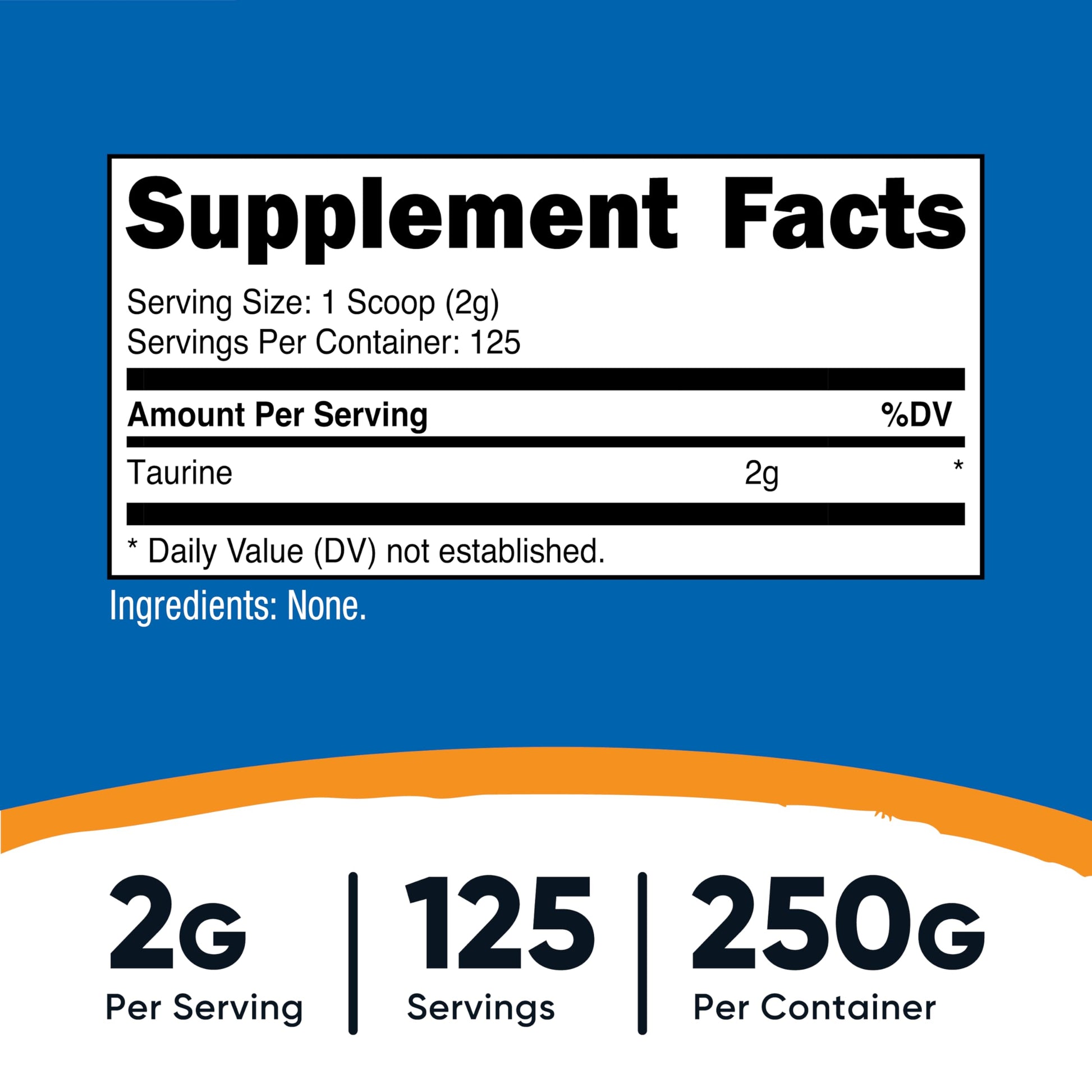 Nutricost Taurine Powder 250 Grams - 125 Servings, 2000mg Per Serving Nutricost buy supplements canada
