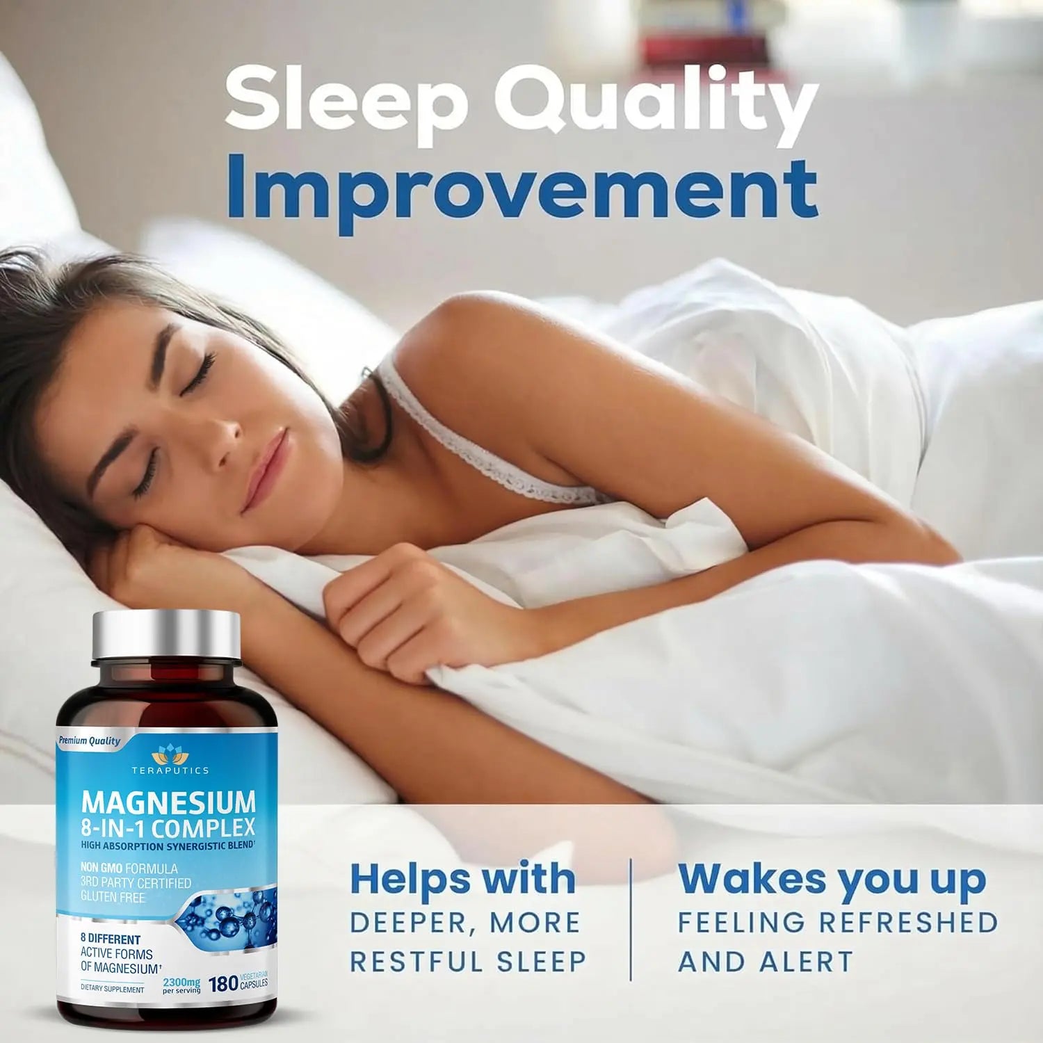 8 in 1 Magnesium Complex for Women & Men 426mg | 180 Vegan Capsules | MAG-8 Blend: Citrate, Bisglycinate, Malate, & More | Non-GMO Magnesio Complex Supplement | Provides 100% Daily Recommended Value Teraputics buy supplements canada