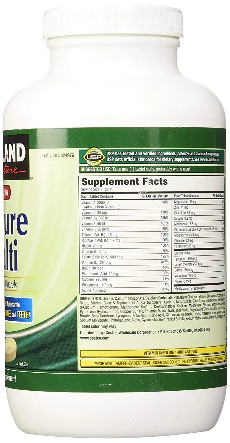 Kirkland Signature Adult 50+ Multi Vitamins & Minerals, 400 Tablets (2 Pack) KIRKLAND buy supplements canada