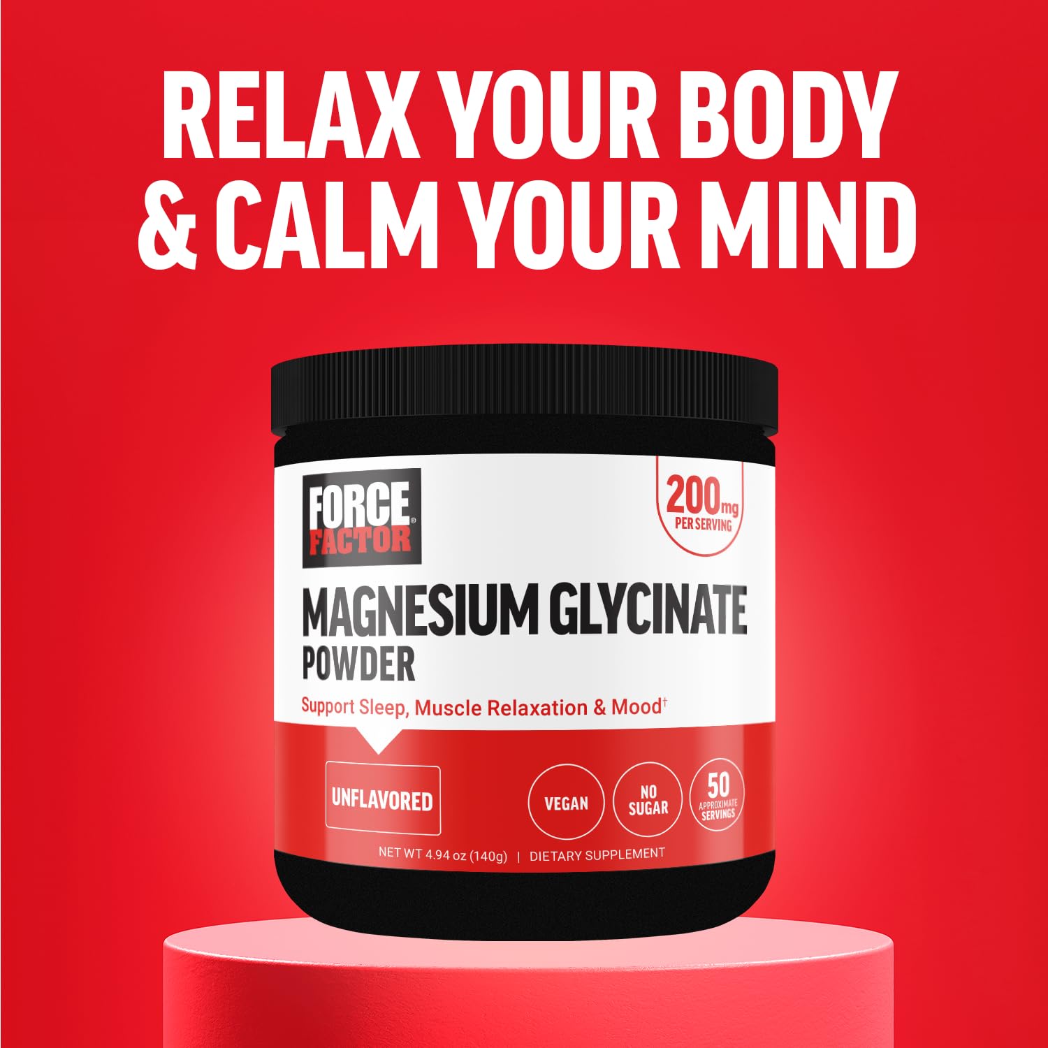 Force Factor Magnesium Glycinate 200mg, Magnesium Supplement for Women and Men to Support Sleep, Muscle Relaxation, and Mood, High Absorption, Vegan, 50 Servings Force Factor buy supplements canada