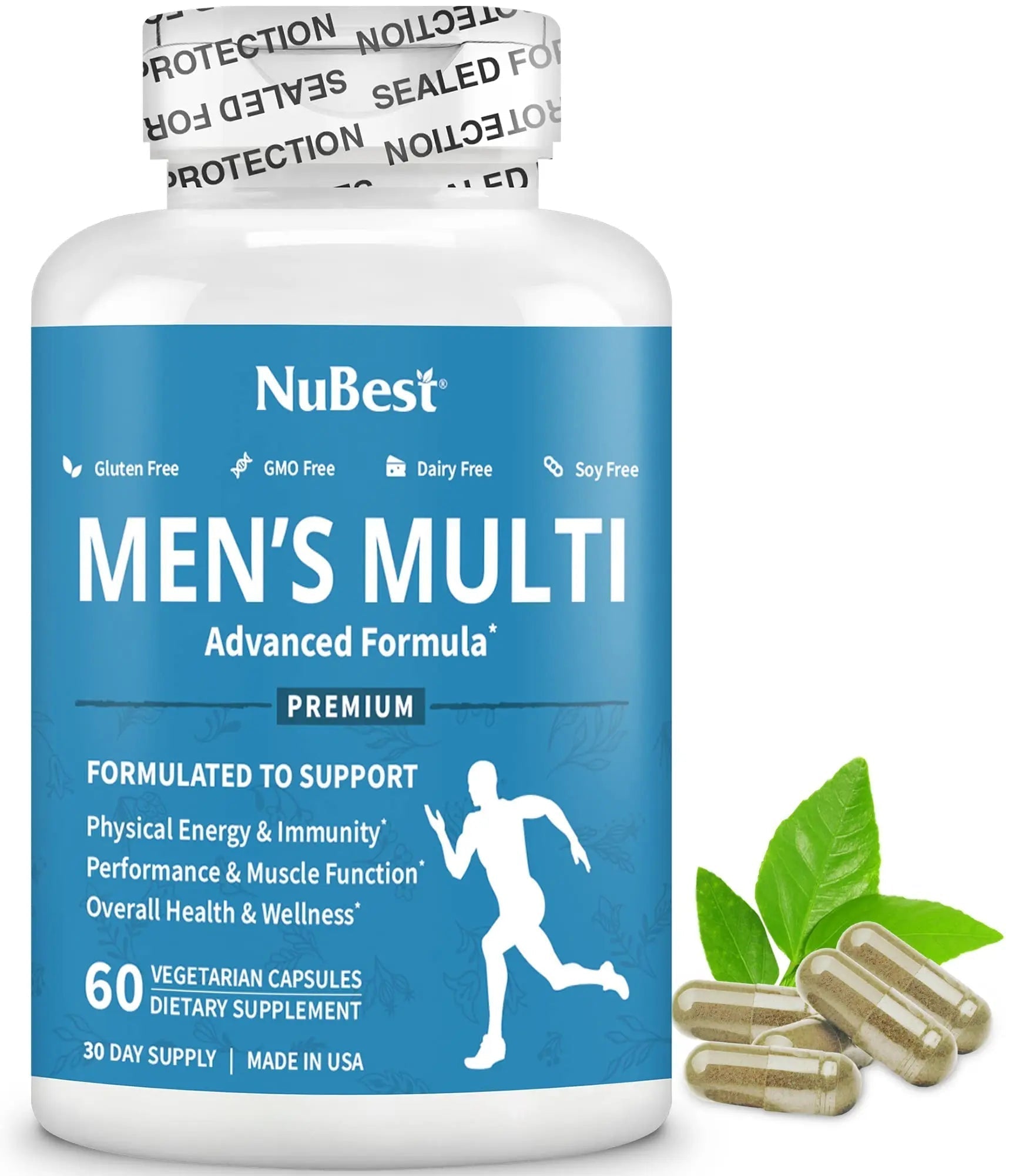 Multivitamin for Men with 38 Key Nutrients, B Complex, D3, A, C, Zinc, Magnesium, Calcium, Asian Ginseng, Ashwagandha, Turmeric for Bones, Muscle NuBest buy supplements canada