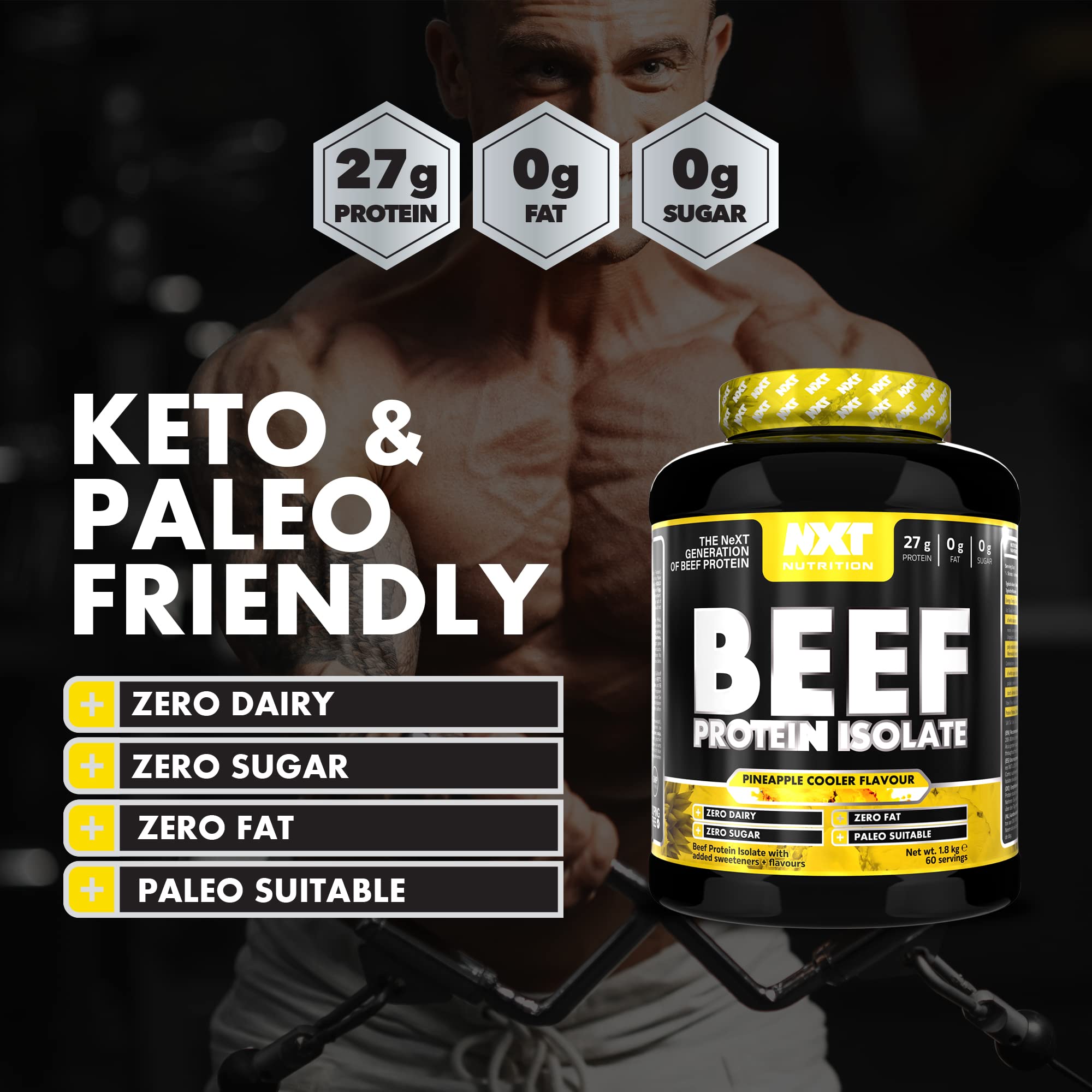 NXT Nutrition Beef Protein Isolate Powder - Protein Powder High in Natural Amino Acids NXT Nutrition buy supplements canada