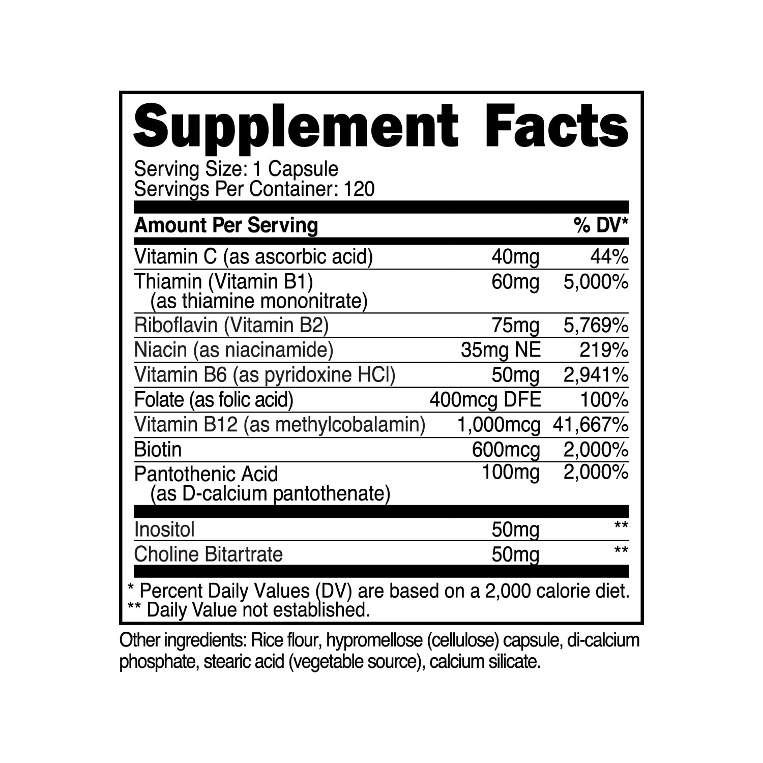 Nutricost High Potency Vitamin B Complex 460mg, 120 Capsules - with Vitamin C - Energy Nutricost buy supplements canada