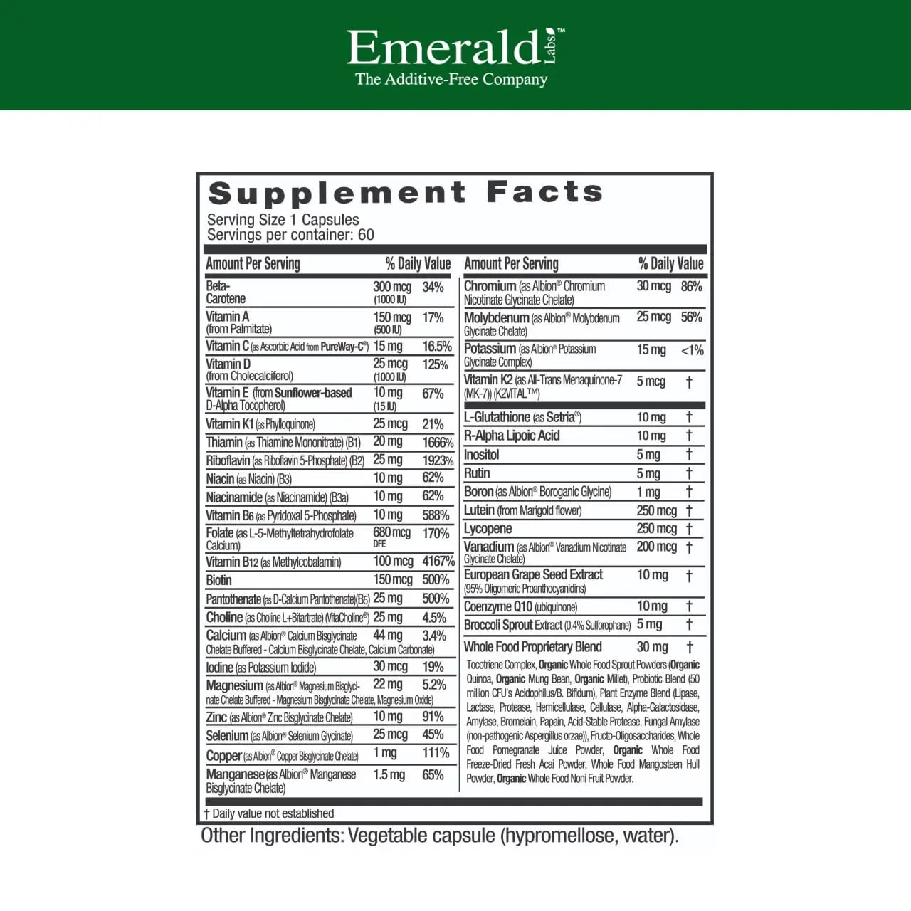 EMERALD LABS Women's 45+ 1-Daily Multi - Complete Multivitamin for Comprehensive Support, Bone & Heart Health* EMERALD LABS buy supplements canada