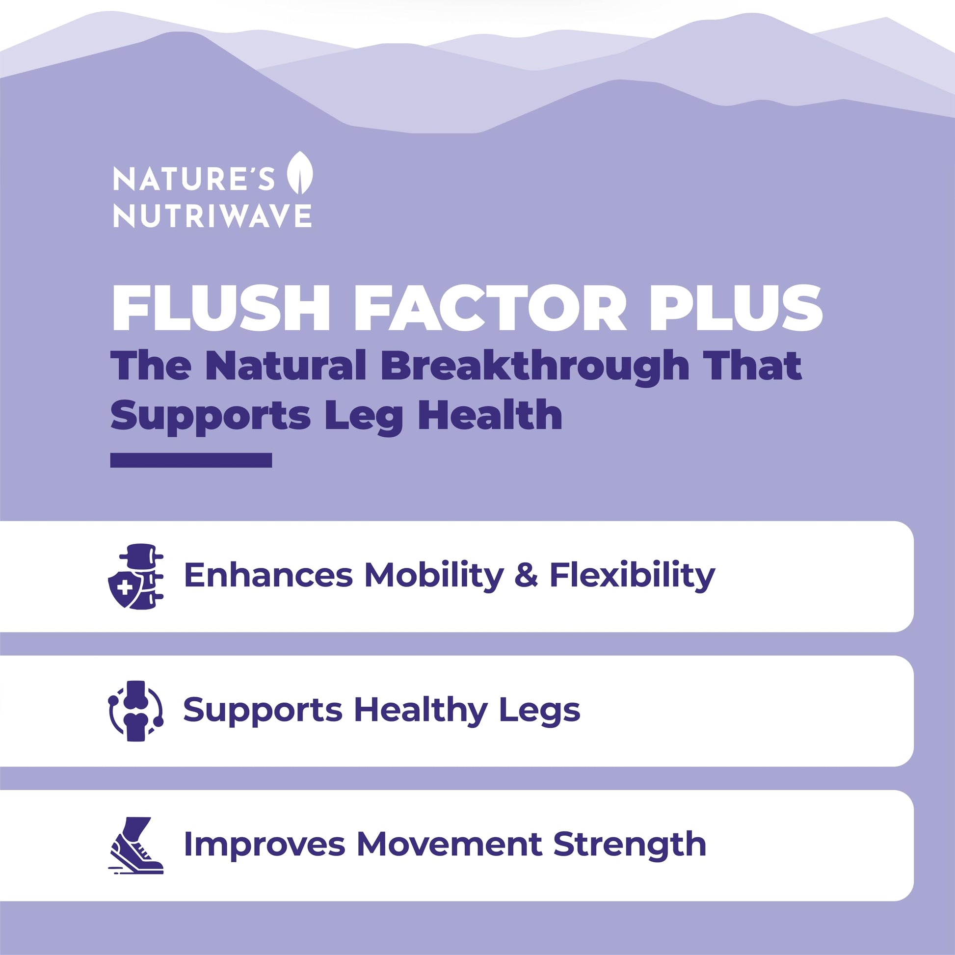 Nature’s NutriWave Flush Factor Plus - Original Formulated FlushFactorPlus for Leg Comfort, 100% Natural Ingredients, Made in USA, No Stimulants | 30 Capsules, 3 Month Supply Nature’s NutriWave buy supplements canada