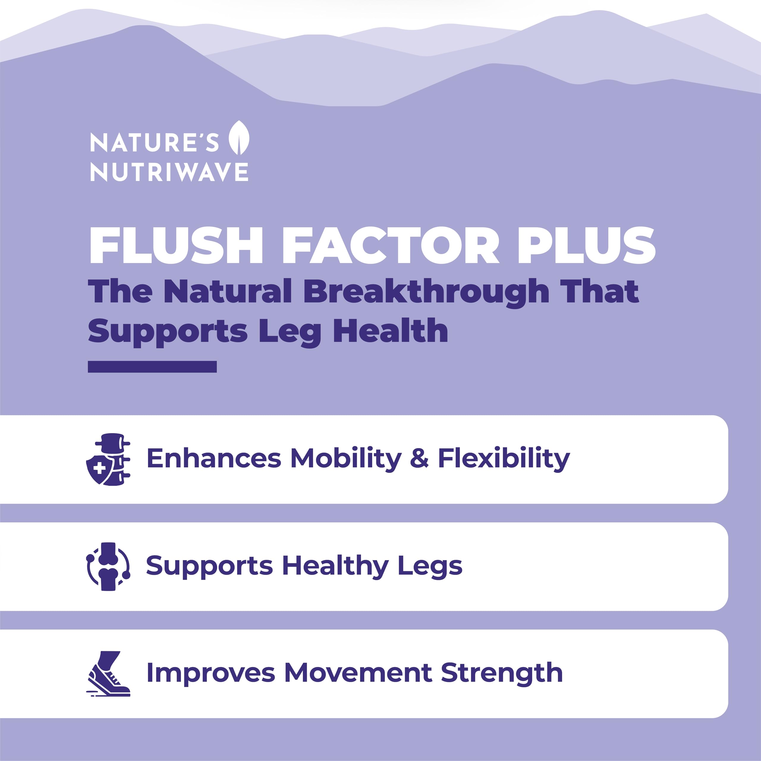 Nature’s NutriWave Flush Factor Plus - Original Formulated FlushFactorPlus for Leg Comfort, 100% Natural Ingredients, Made in USA, No Stimulants | 30 Capsules, 3 Month Supply Nature’s NutriWave buy supplements canada