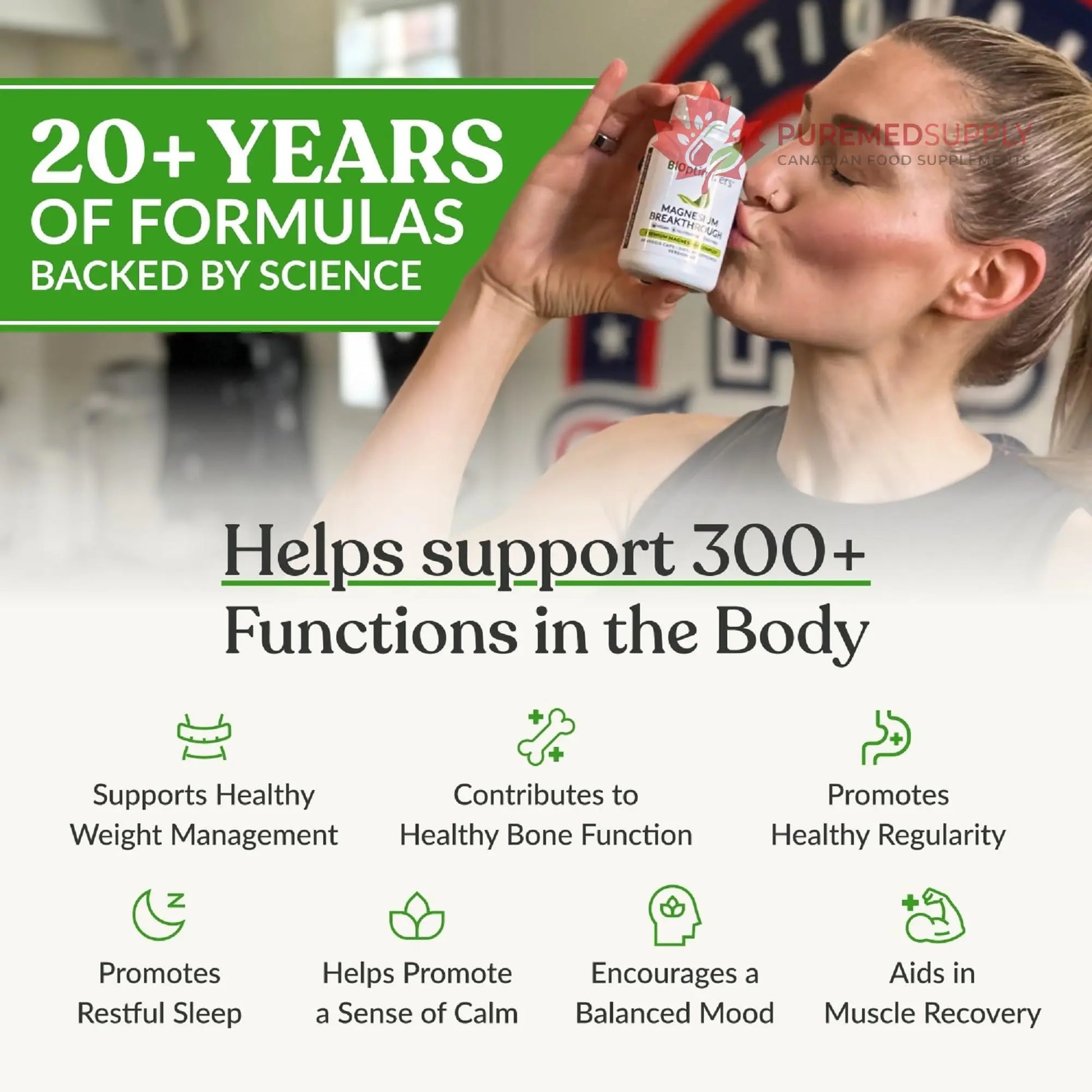 BIOptimizers Magnesium Breakthrough Supplement with 500mg - 7 Forms of Magnesium: Glycinate, Malate, Citrate, and More - Natural Support for Sleep and Cognitive Function -90 Capsules- Calming Vitamins BIOptimizers buy supplements canada