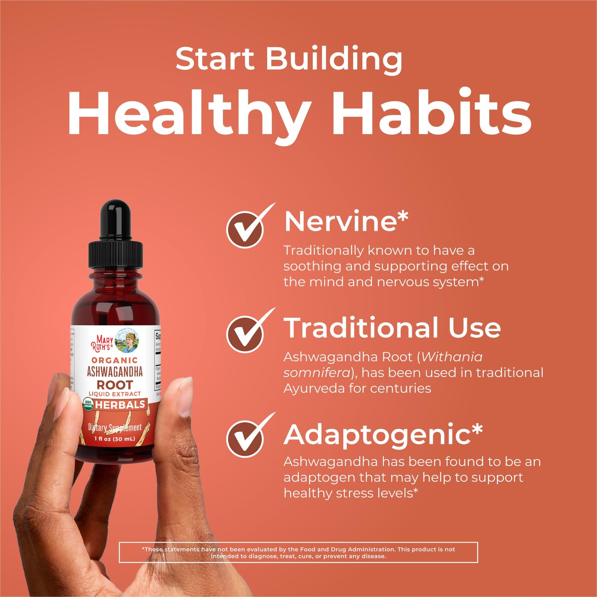 MaryRuth Organics Ashwagandha Root | USDA Organic Ashwagandha Liquid Drops | Stress Relief, Natural Calm, Relaxation and Mood Support Supplement | Adaptogenic | Nervine | Vegan | Non-GMO | 60 Servings MARYRUTH'S buy supplements canada