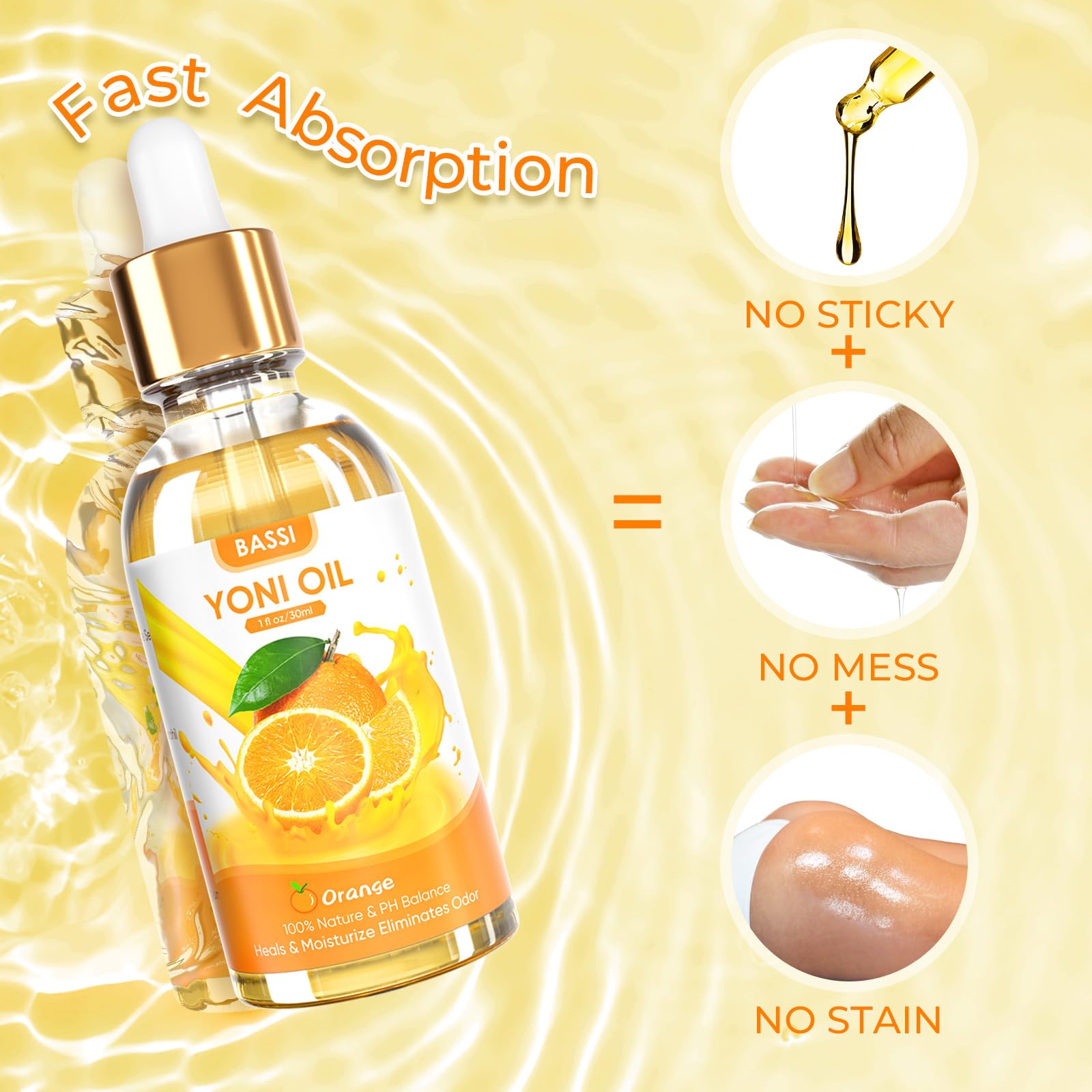 BASSI 2PCS Yoni Oil Organic Feminine Oil Vaginal Moisturizer - Ph Balance for Women - Feminine Deodorant BASSI buy supplements canada