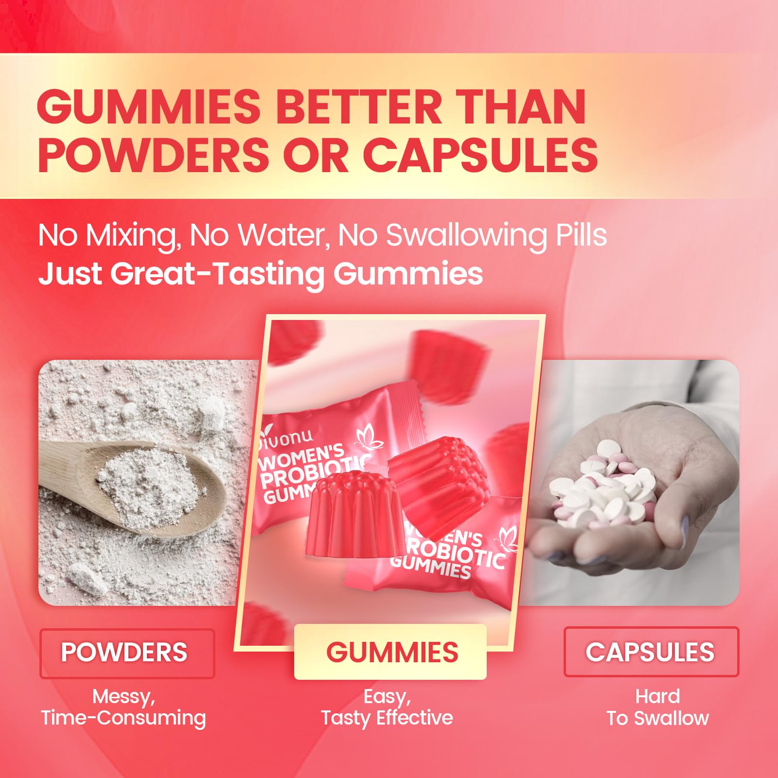 VivoNu Viginal Probiotics for Women, Women Probiotic Gummies, Feminine Balance Gummies, Prebiotic Gummy, Cranberry Probiotics for Woman Vaginigal Health, Yeast Ph Balance| 60 Gummies VivoNu buy supplements canada