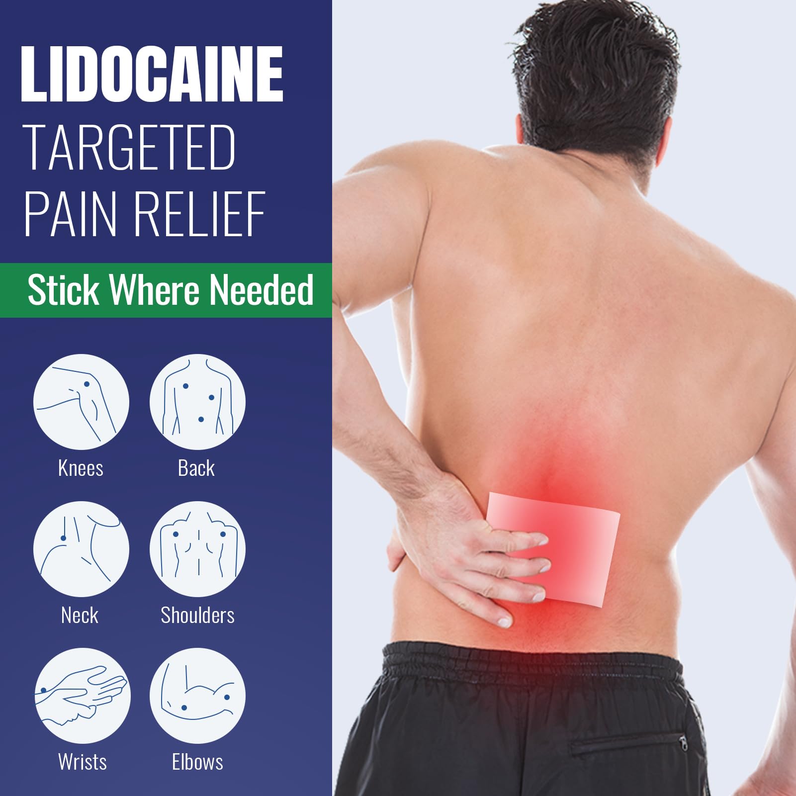 ZEEY 4% Lidocaine Pain Relief Patches, Maximum Strength OTC, for Back, Knee, Neck, Shoulders, Joints, Muscle Soreness, Fast Acting, Topical Anesthetic, Large Gel Patch, 5.5" x 3.94", 40Ct ZEEY buy supplements canada