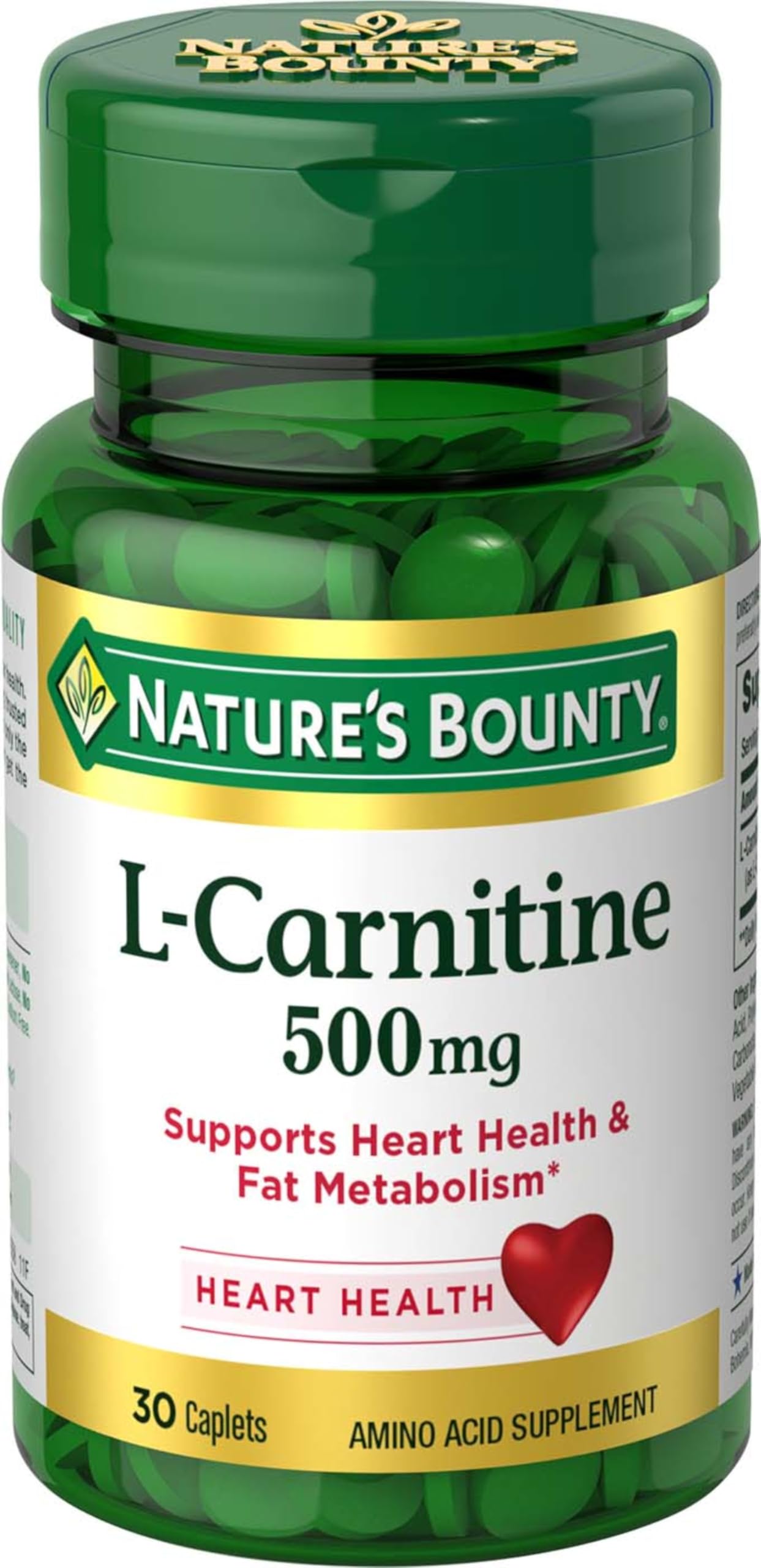 Nature's Bounty L-Carnitine, Supports Heart Health & Fat Metabolism, Amino Acid Supplement, 500 mg, 30 Tablets Nature's Bounty buy supplements canada