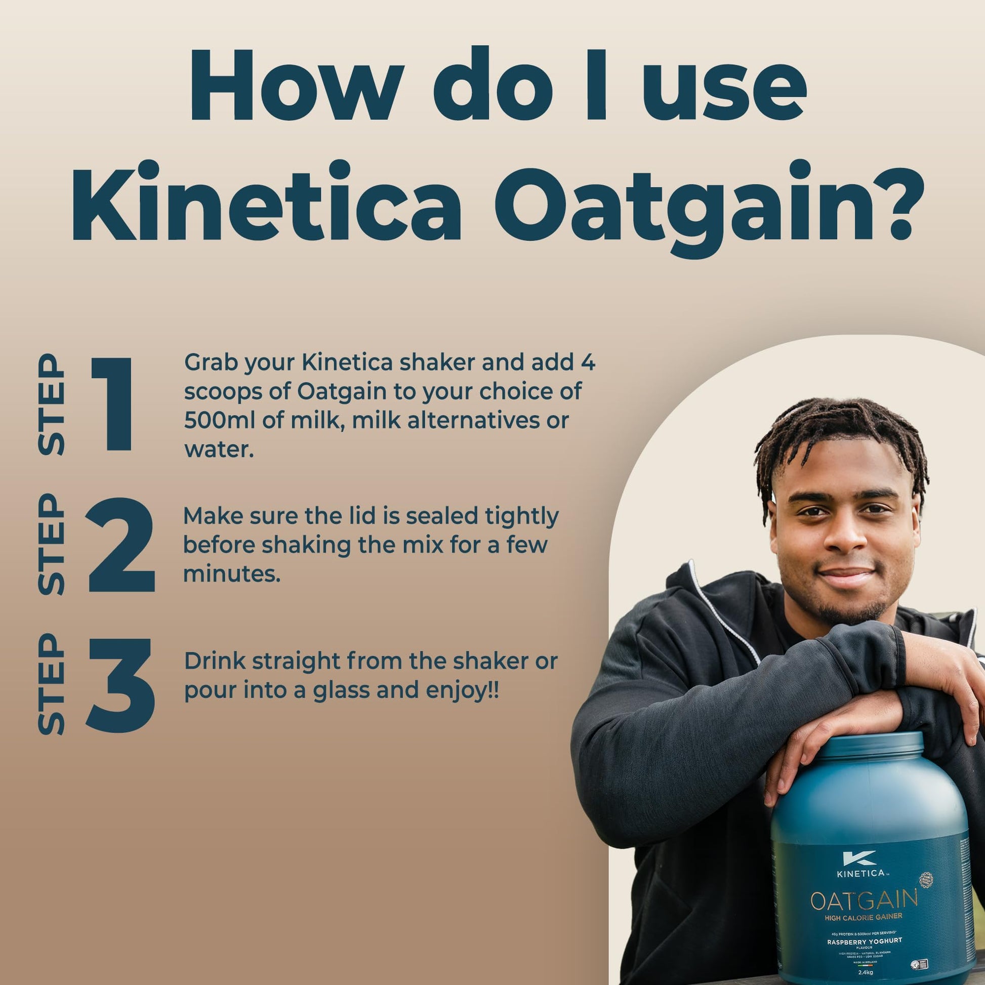 Kinetica OatGain Weight Gainer 600+ Calories & 47g Protein per Serving, 2.4 kg Kinetica buy supplements canada