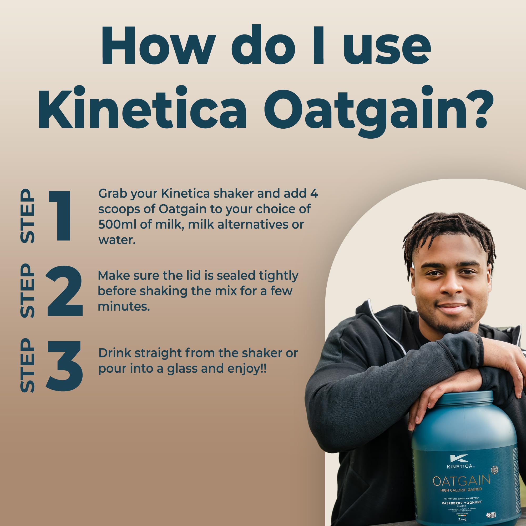 Kinetica OatGain Weight Gainer 600+ Calories & 47g Protein per Serving, 2.4 kg Kinetica buy supplements canada