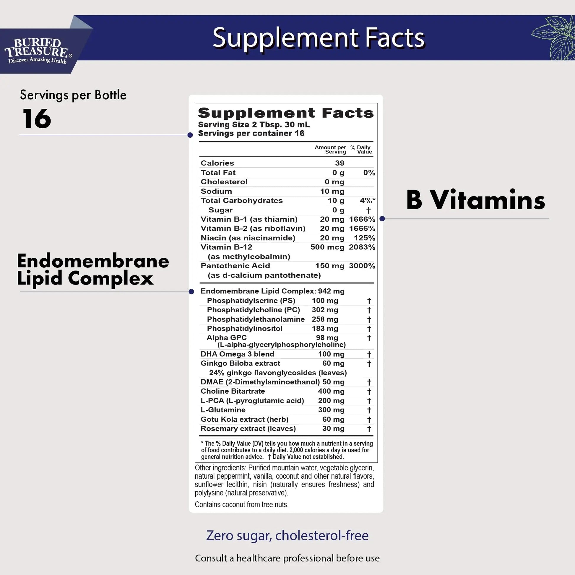 Buried Treasure Neuro Nectar Memory and Mental Focus Supplement 16 oz Buried Treasure buy supplements canada