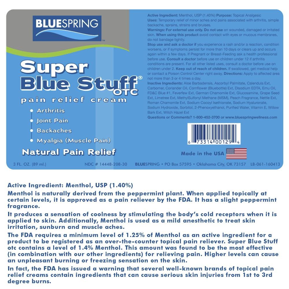 Super Blue Stuff Natural Pain Relief roll on with Emu Oil by BlueSpring- Pain relief rub Anti Inflammatory Analgesic Cream for Back, Knee, Joint, Muscle, Arthritis, and neck Pain Relief- 3 Oz roll-on. Emu Therapy buy supplements canada