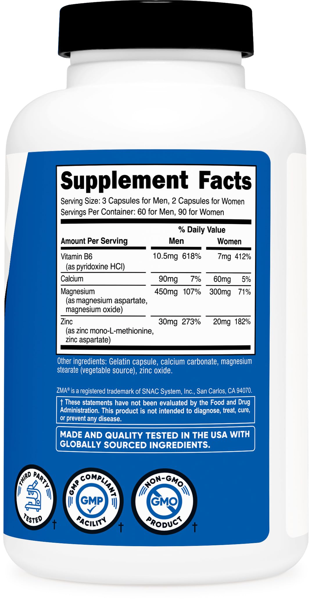 Nutricost ZMA 180 Capsules - Non-GMO and Gluten Free ZMA Supplement Nutricost buy supplements canada