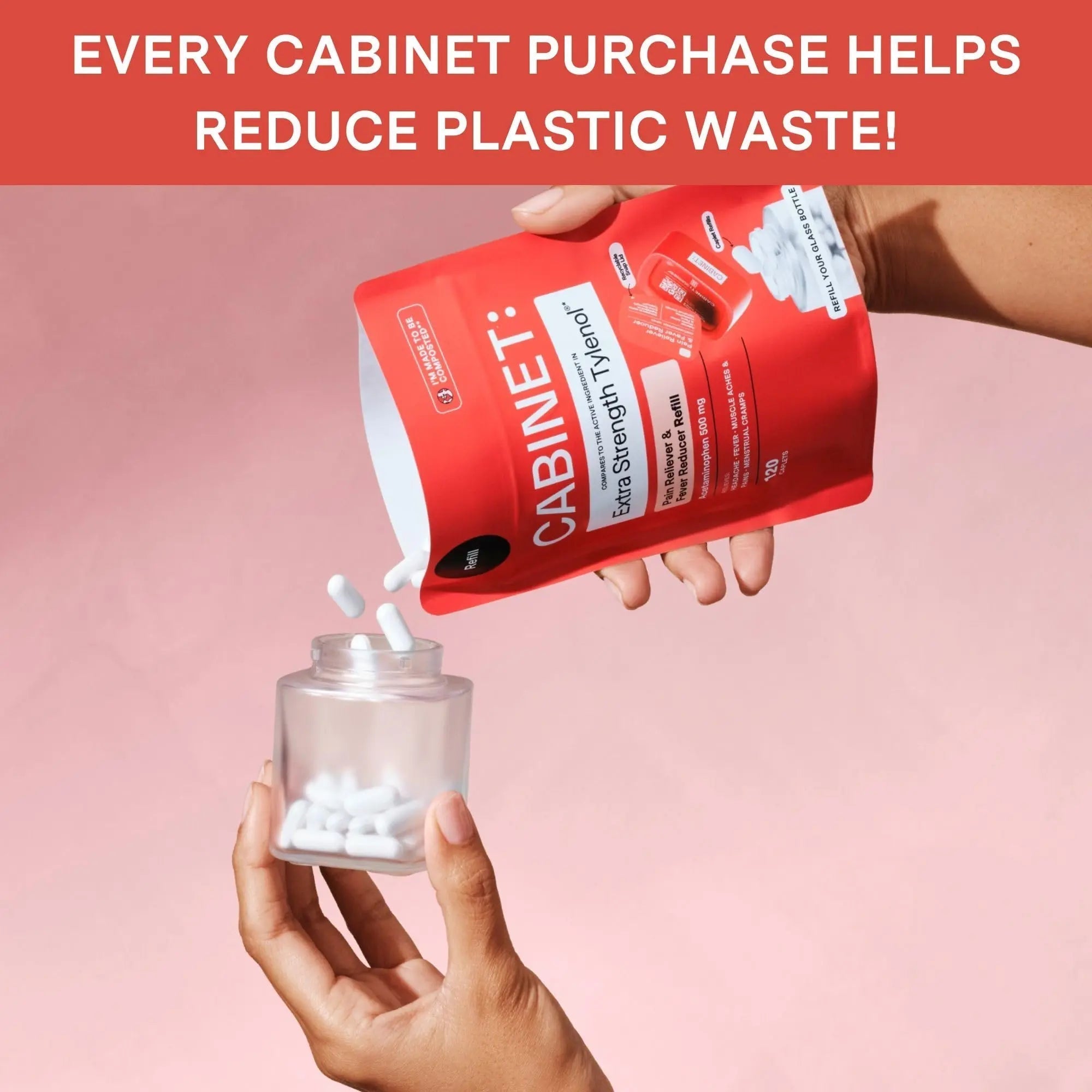 Cabinet: 500mg Acetaminophen for Headache Relief, Toothaches, Sore Throat, and Fever Reducer, 120 Tablets (Refill Pouch) Cabinet: buy supplements canada