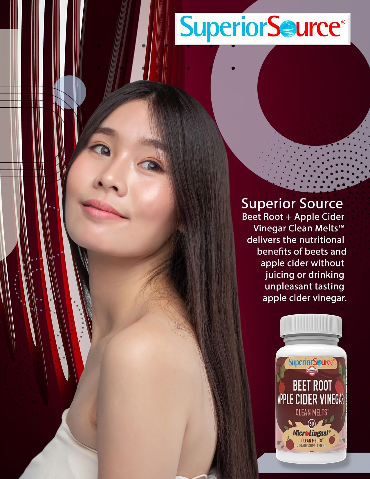Superior Source Beet Root + Apple Cider Vinegar Clean Melts, 60 Instant Dissolving & Great Superior Source buy supplements canada