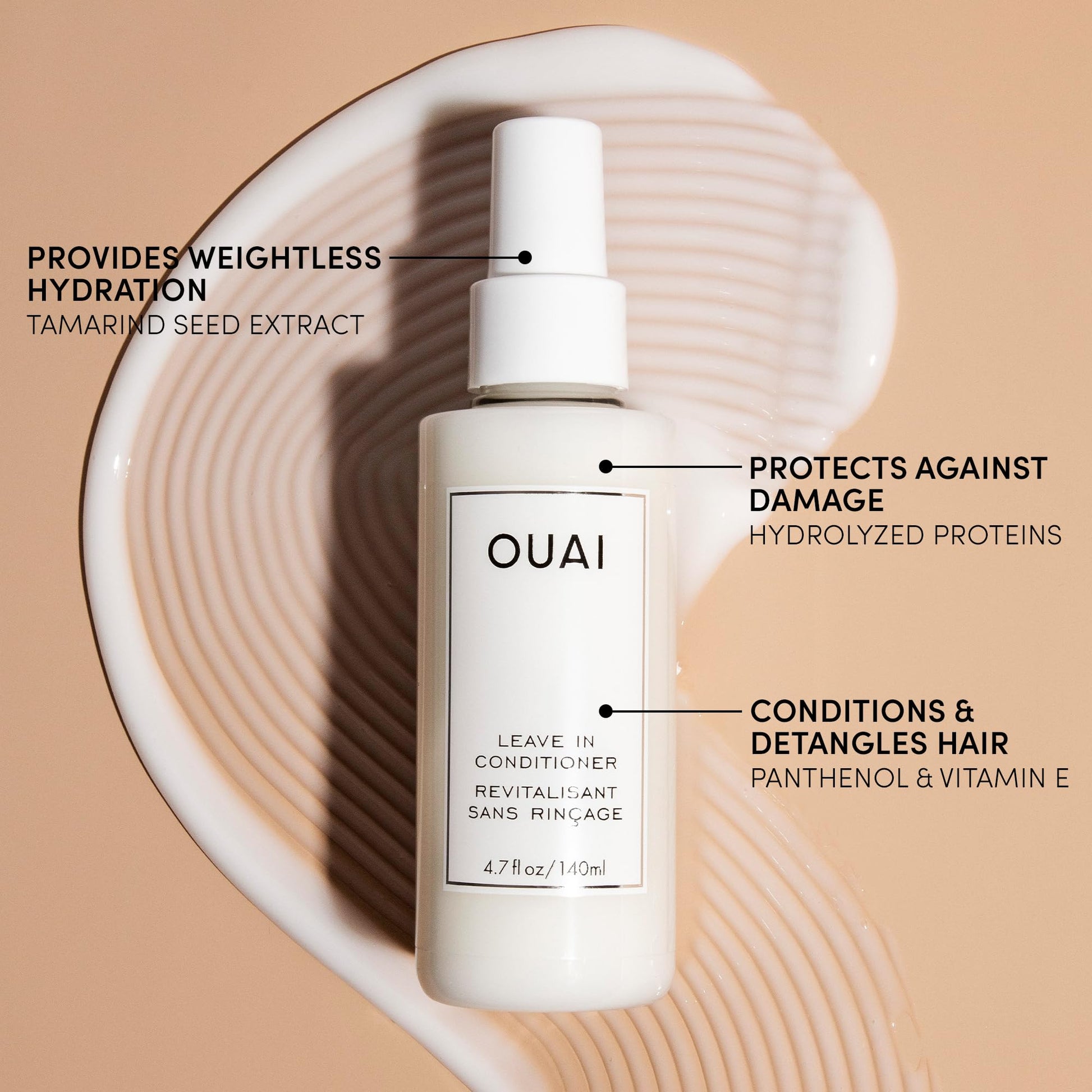 OUAI Leave In Conditioner & Heat Protectant for Hair - Prep Hair for Styling or Use as Detangling Spray to Fight Frizz & Flyaways - No Parabens, Sulfates or Phthalates (4.7 oz) OUAI buy supplements canada