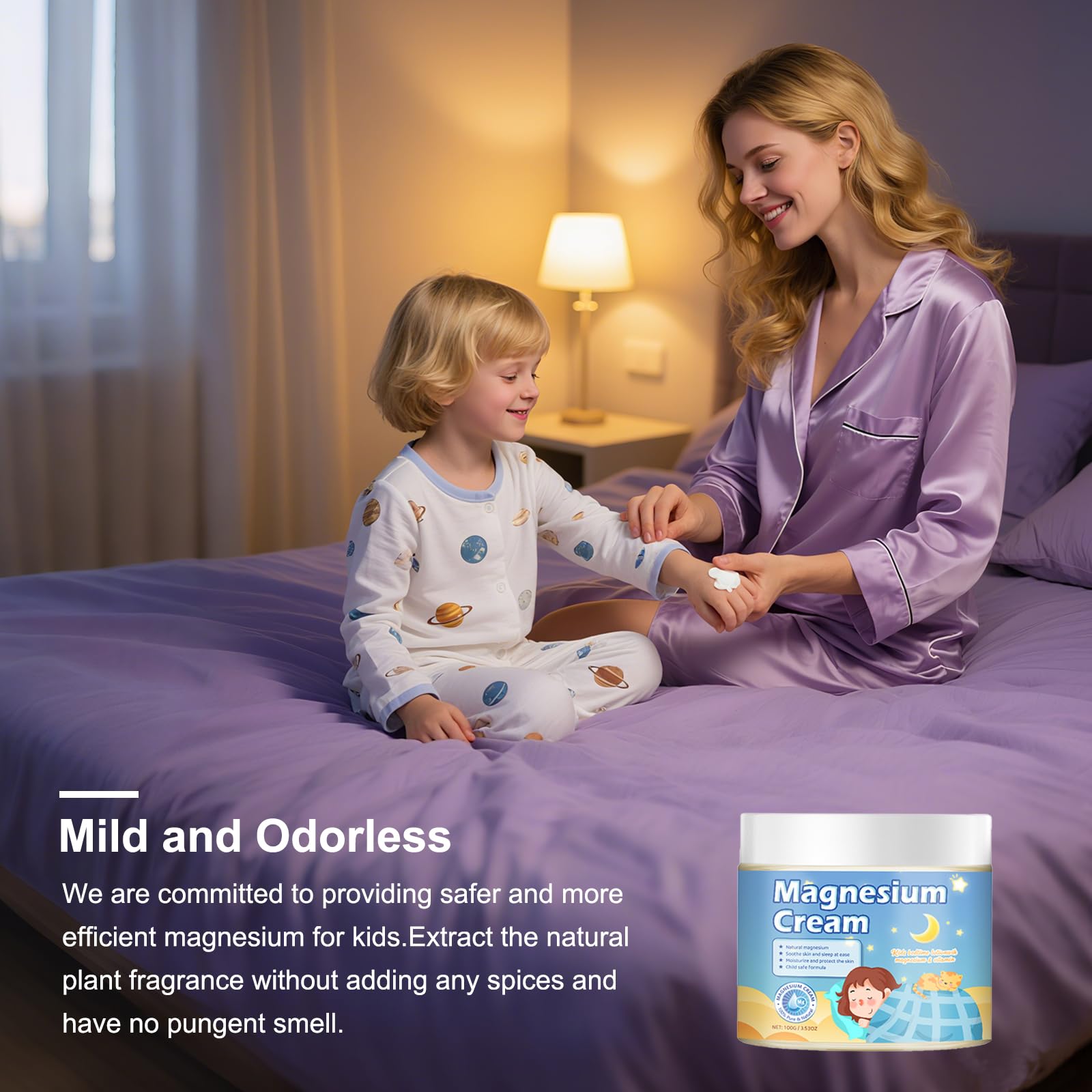 100g Magnesium Lotion for Kids Sleep,Nighttime Magnesium Cream,Soothe and Relax Your Body Before Bed,Safe for Both Adults and Children,Natural Calming Cream Support for Sleep Kzaio buy supplements canada