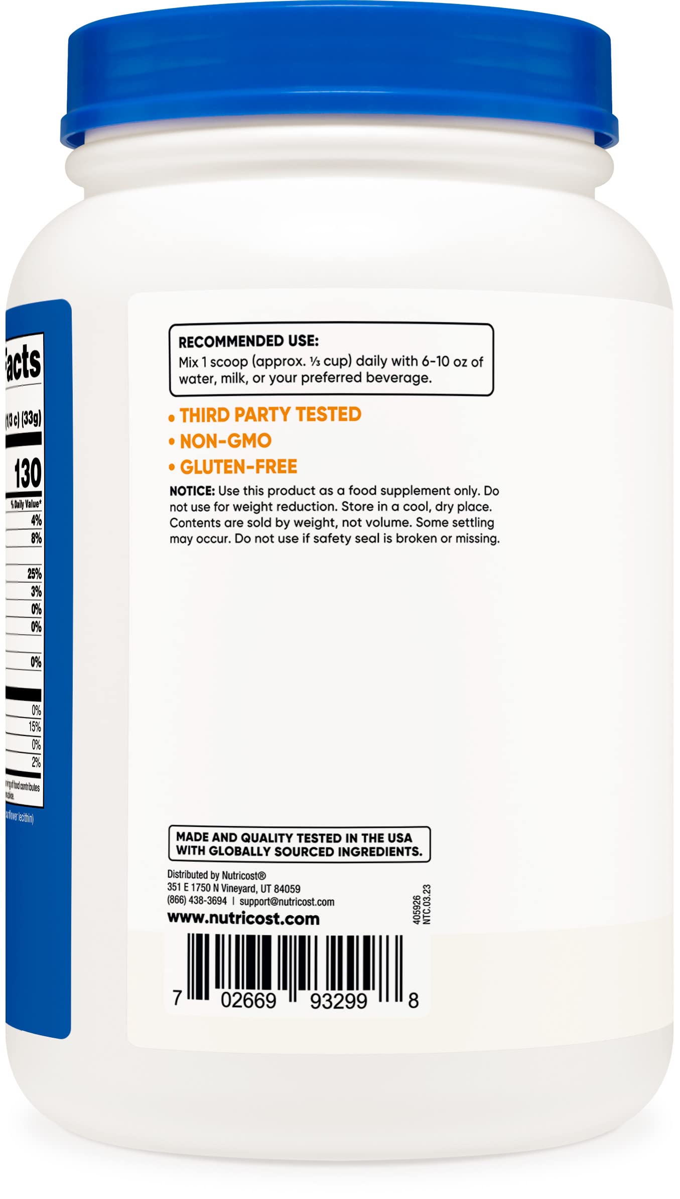 Nutricost Whey Protein Concentrate (Unflavored) 2LBS - Gluten Free & Non-GMO Nutricost buy supplements canada