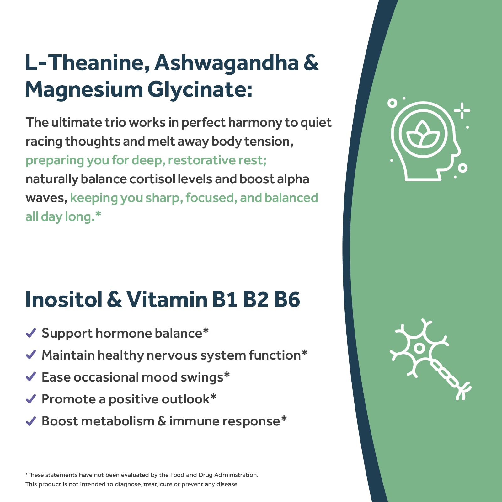 Doctor's Recipes L-Theanine 200 mg, Magnesium Glycinate, Ashwagandha, Inositol, Vitamin B6 B1 B2, Calm Relaxation Mood Cortisol Manager Nerve Focus Sleep Aid Quality No Drowsiness, Vegan, 90 Capsules Doctor's Recipes buy supplements canada