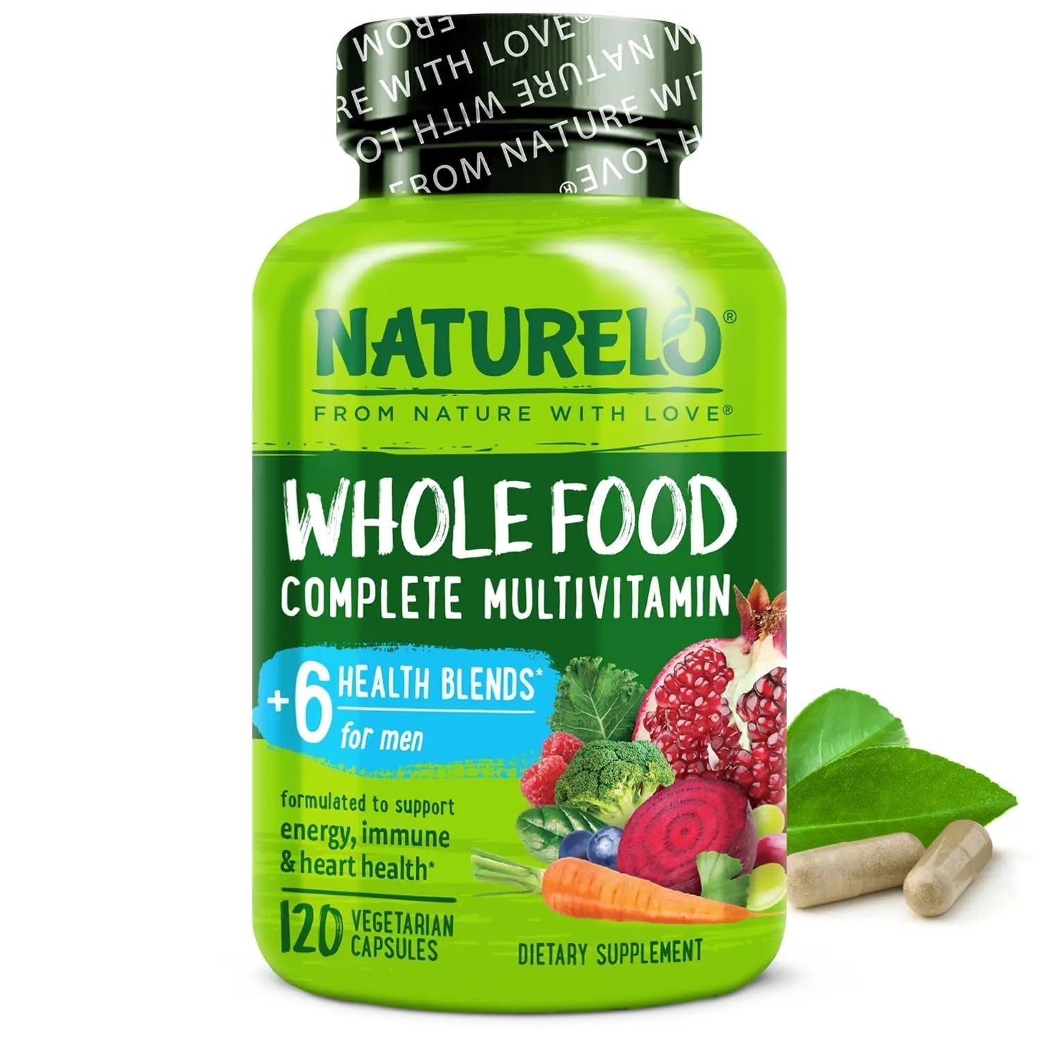 NATURELO Mens Multivitamins - Whole Food Multivitamin for Men with Vitamins, Minerals - 120 Vegetarian Capsules for Energy, Brain, Heart, Eye Health* NATURELO buy supplements canada