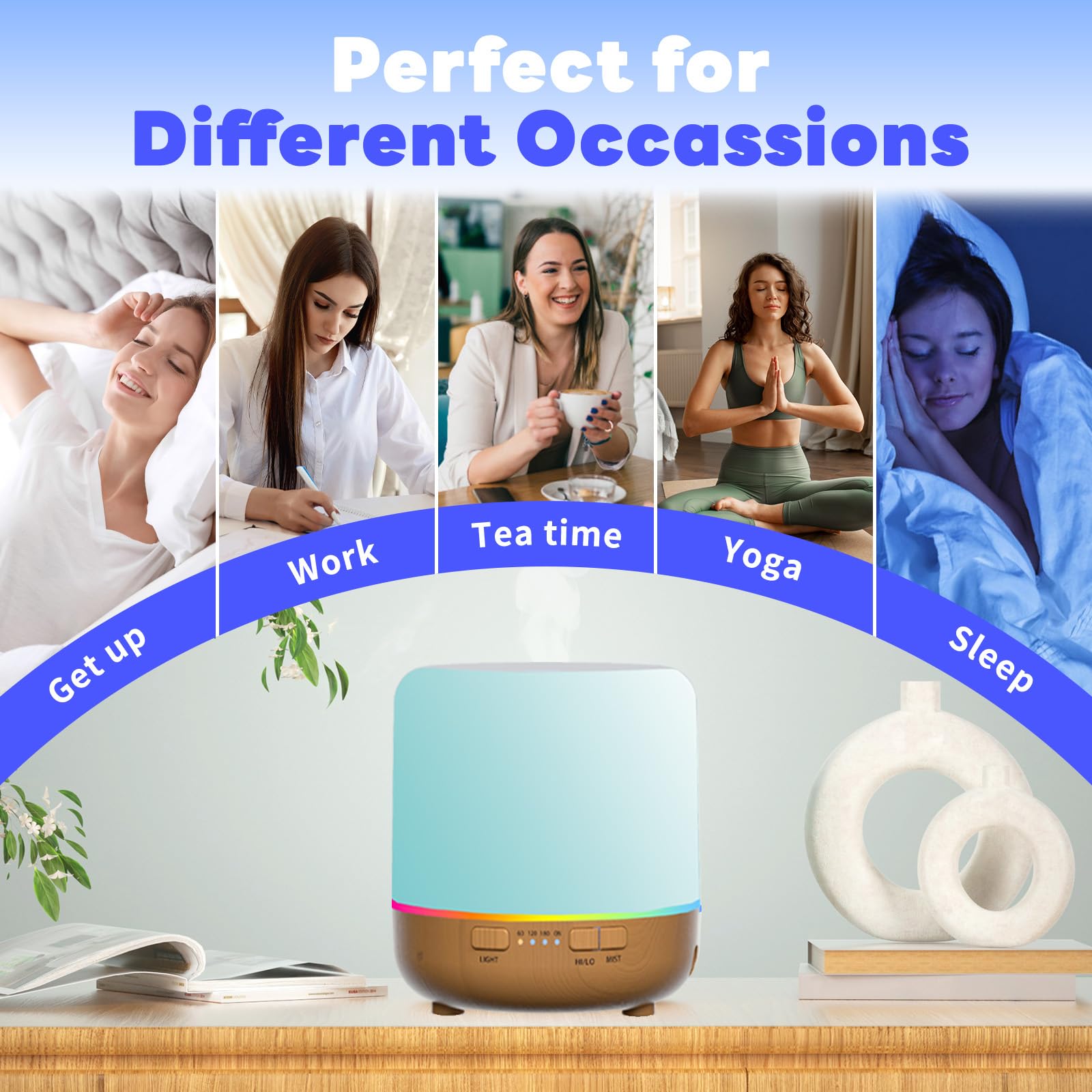 Otheya Scent Essential Oil Diffuser 2 Pack Max 200 ML Ultrasonic Cool Mist Humidifiers and Aromatherapy Otheya buy supplements canada
